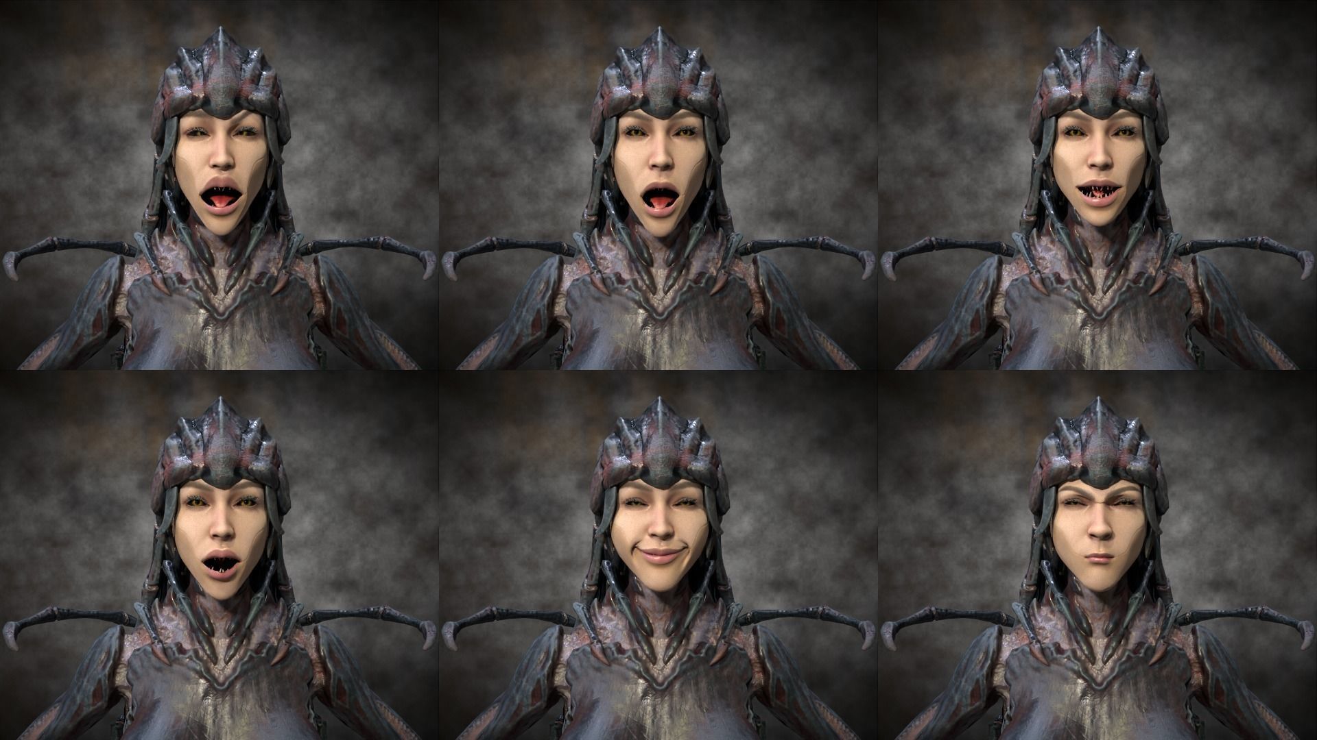 Scorpio girl Low-poly 3D model_6