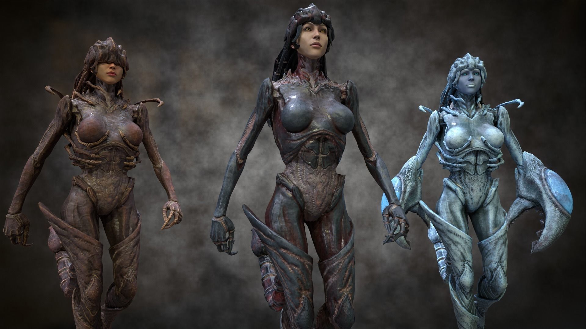 Scorpio girl Low-poly 3D model_19