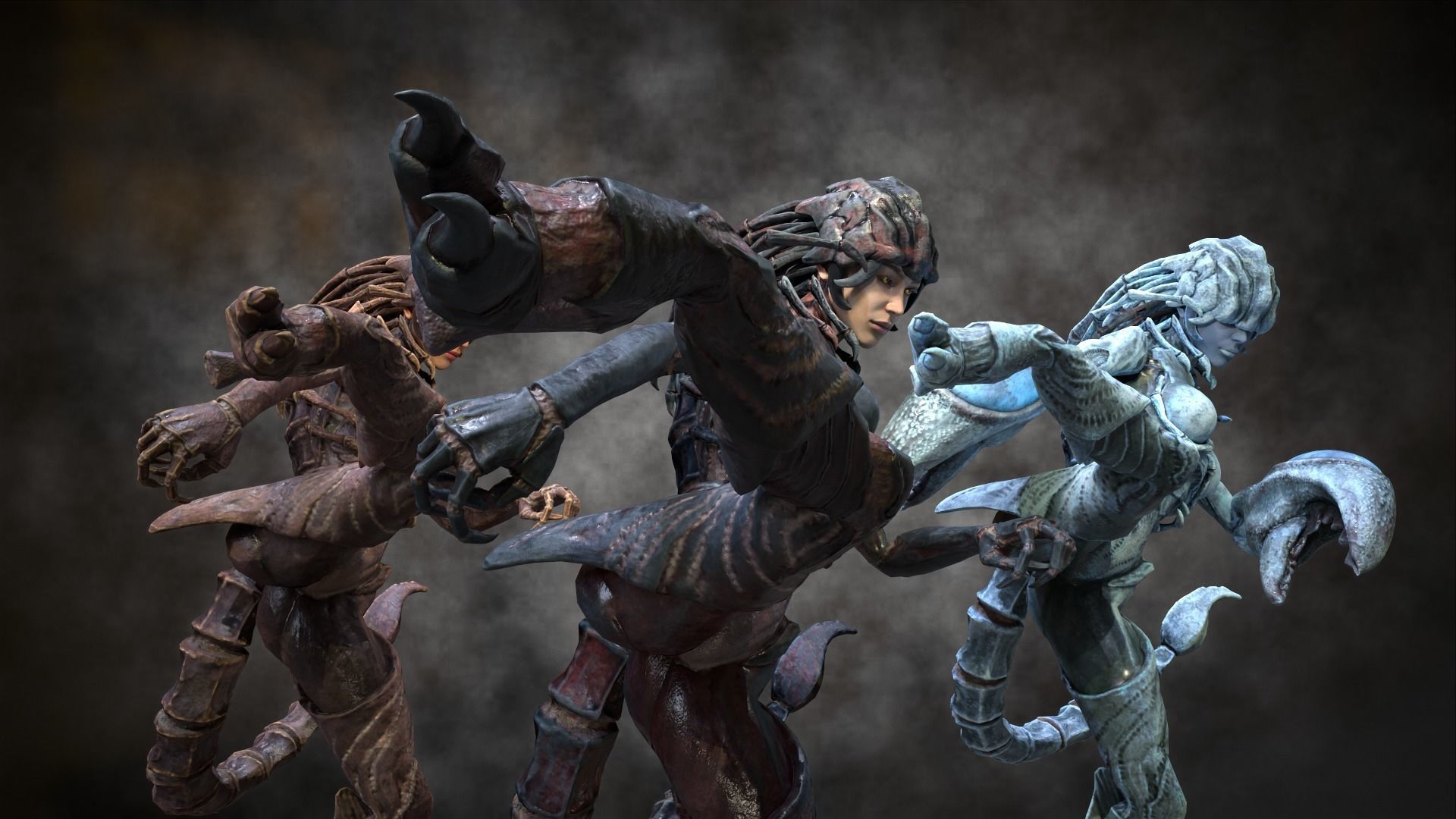 Scorpio girl Low-poly 3D model_4