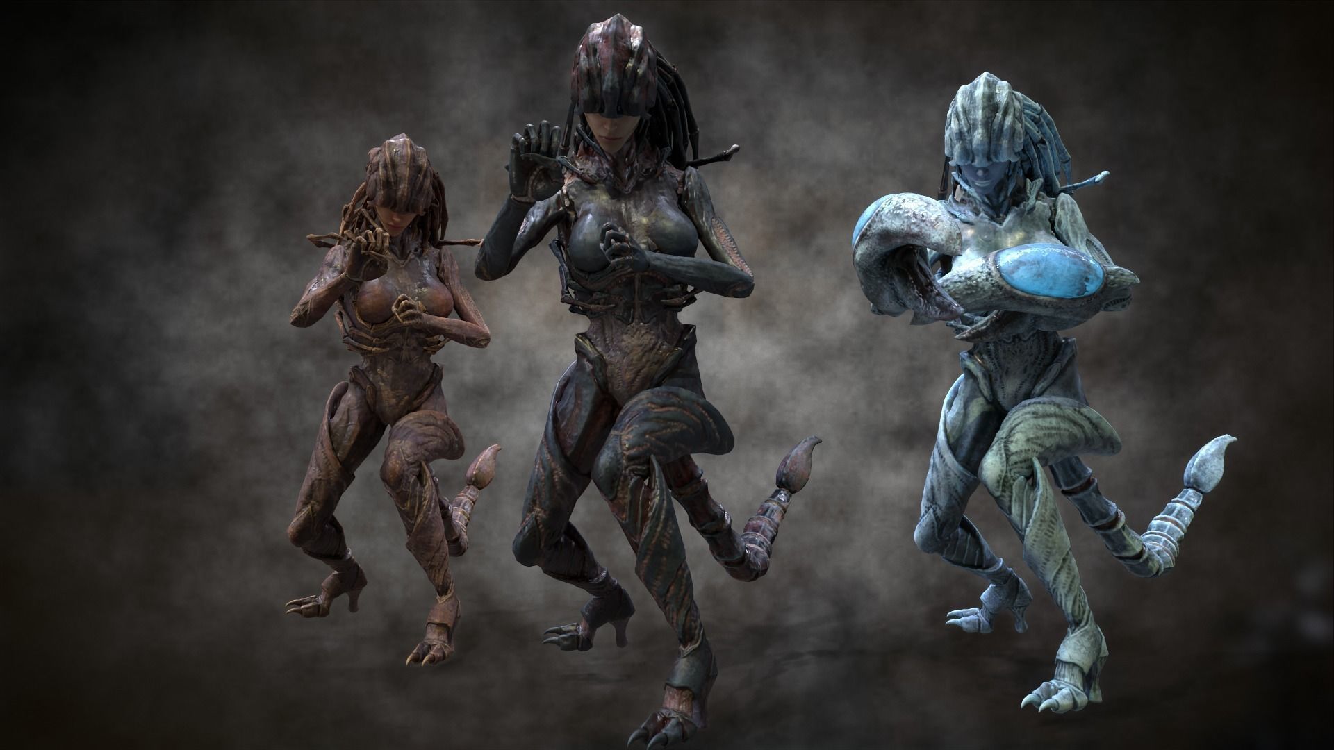 Scorpio girl Low-poly 3D model_5