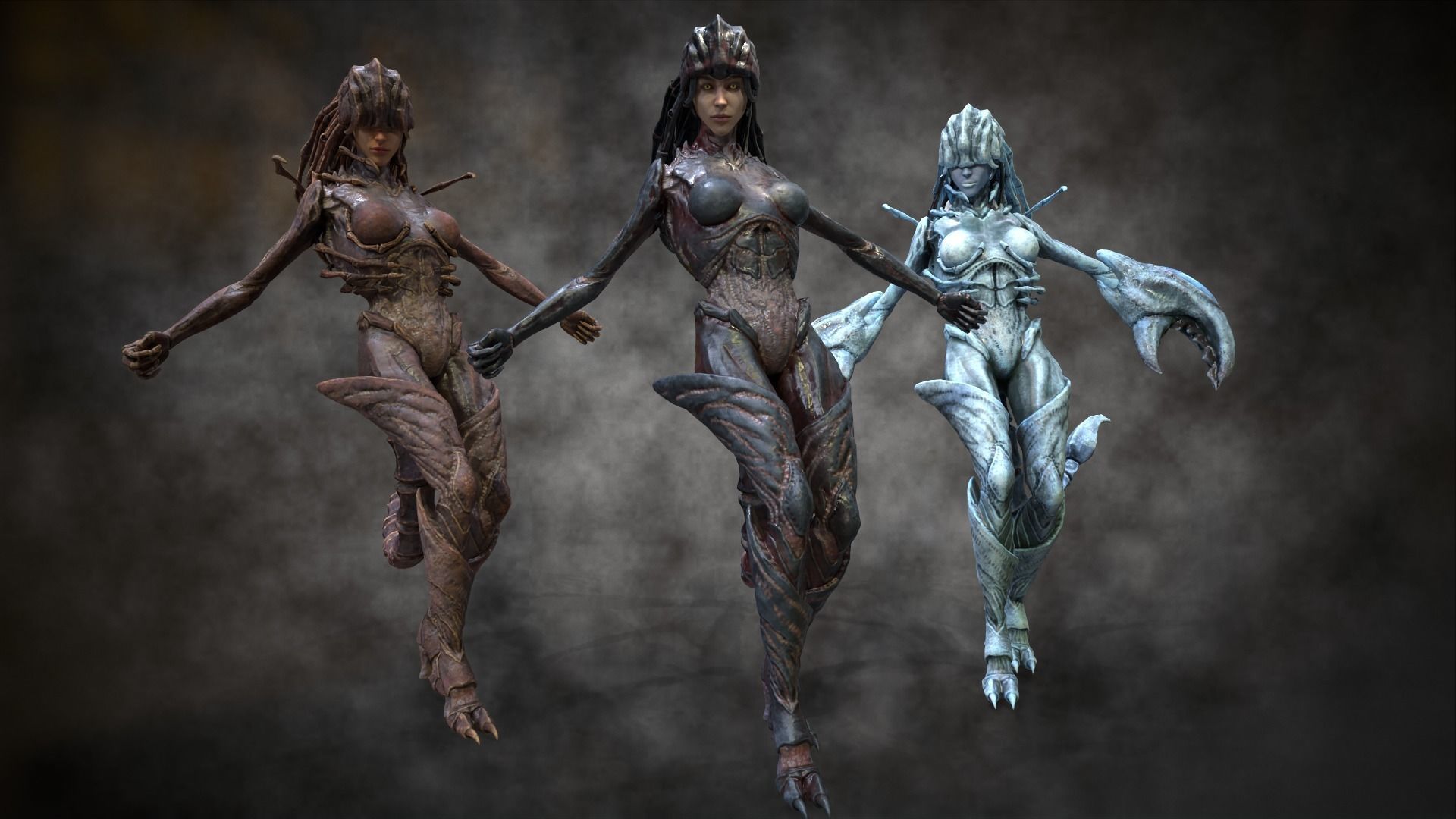 Scorpio girl Low-poly 3D model_14