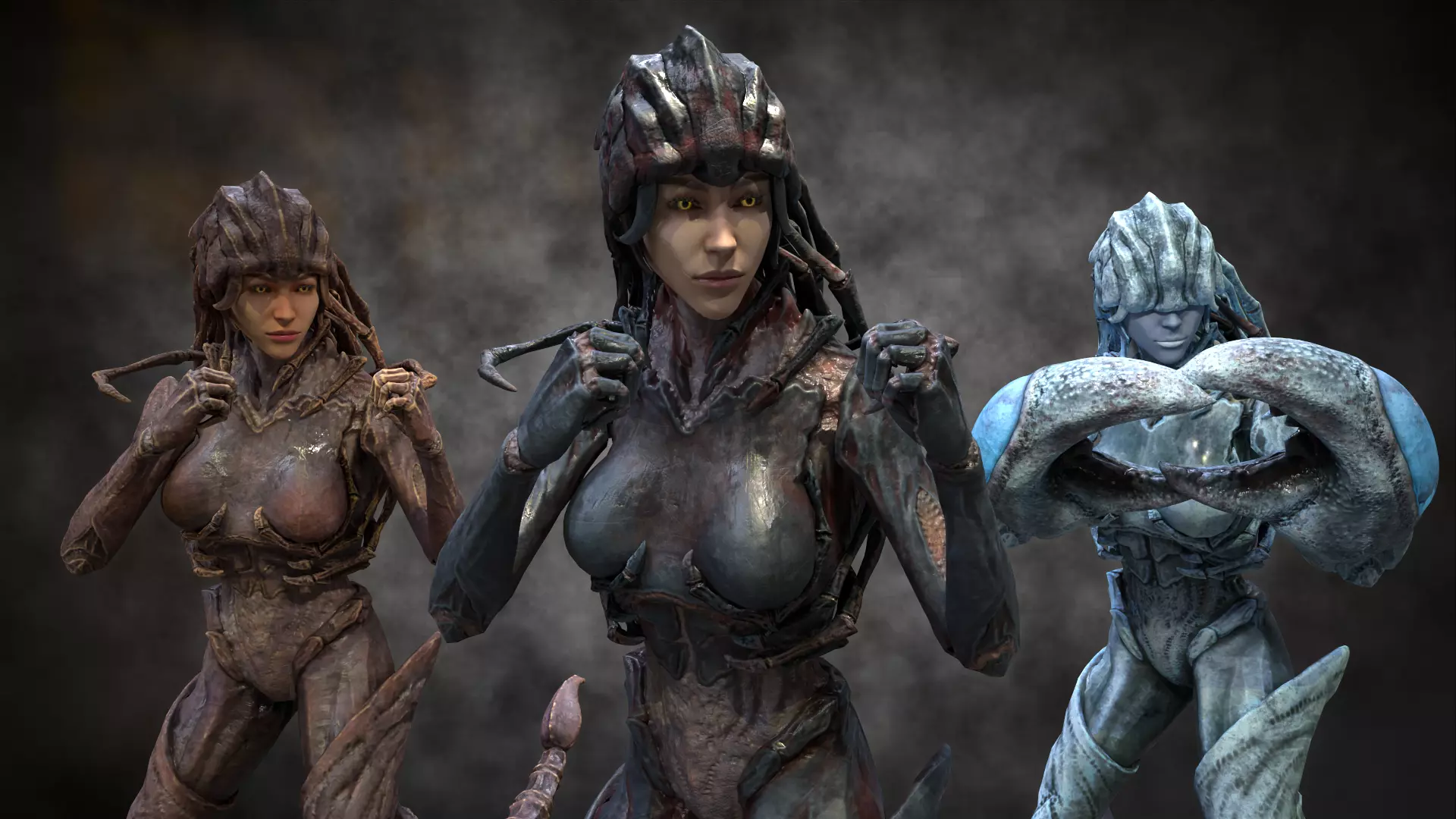 Scorpio girl Low-poly 3D model_0