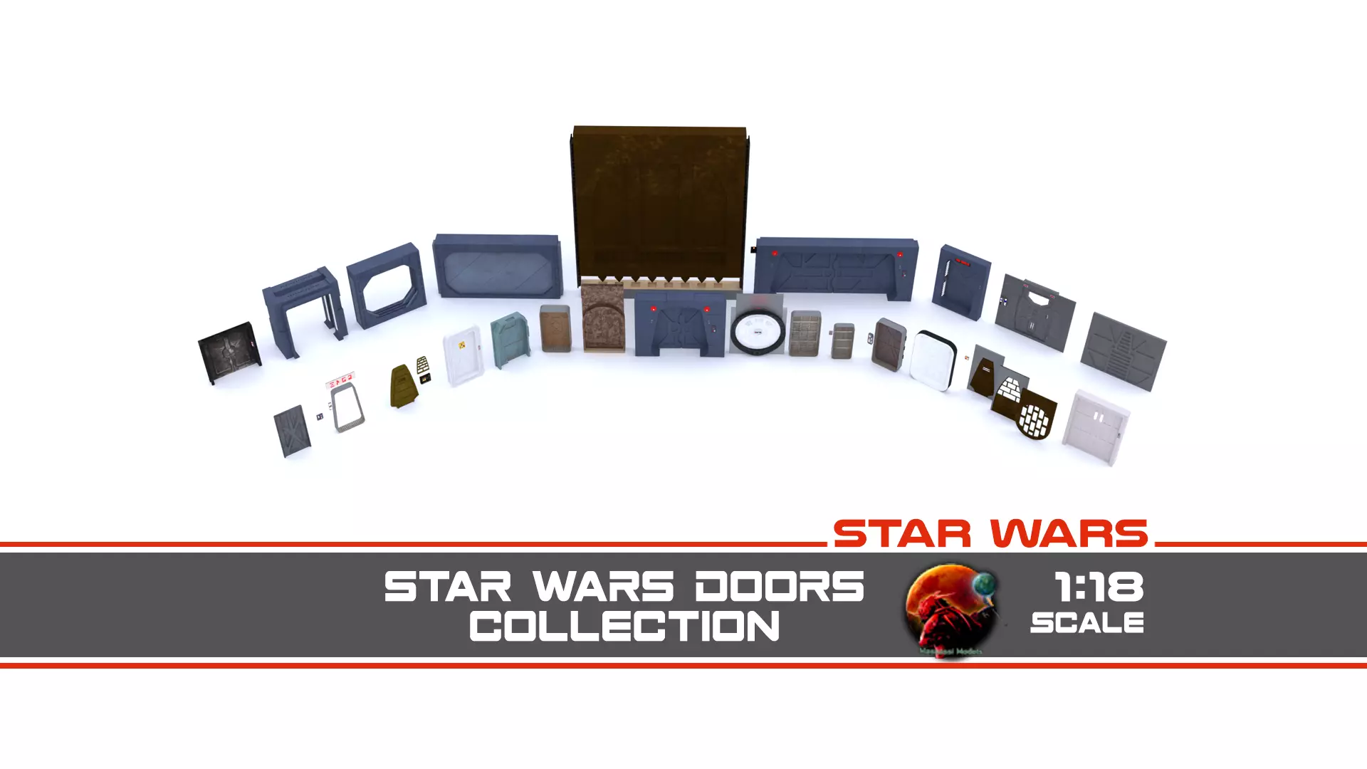 Star Wars Doors collection 1-18 scale Kenner Hasbro _0