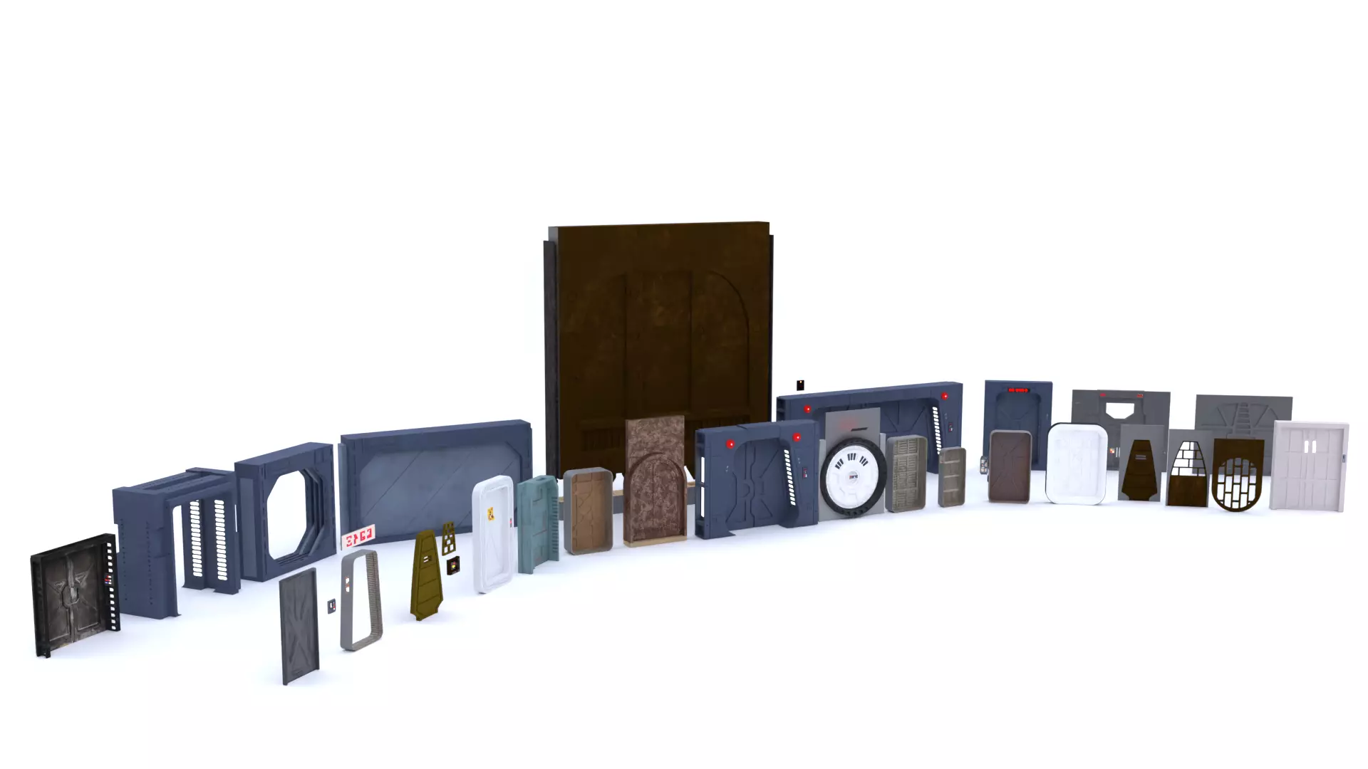 Star Wars Doors collection 1-18 scale Kenner Hasbro _3