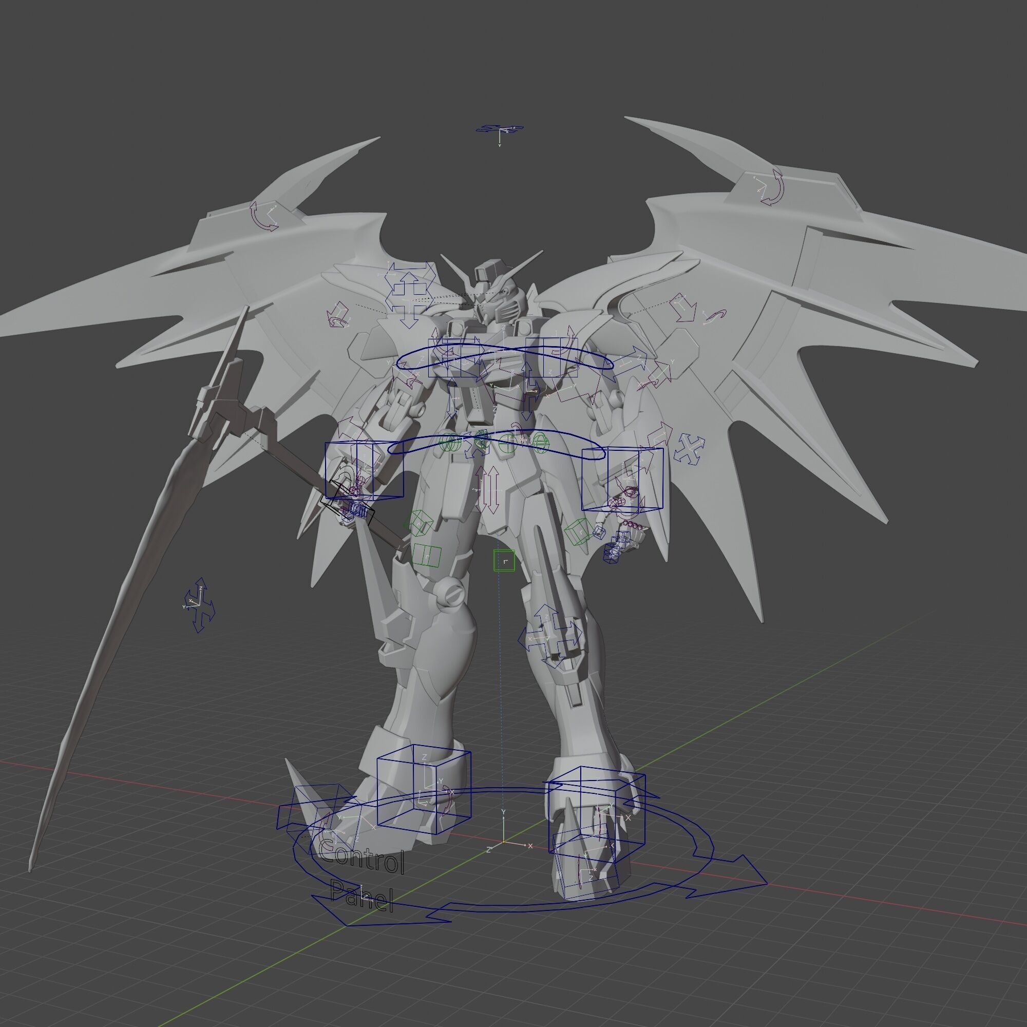 Deathscythe Hell Gundam EW  3D model_15