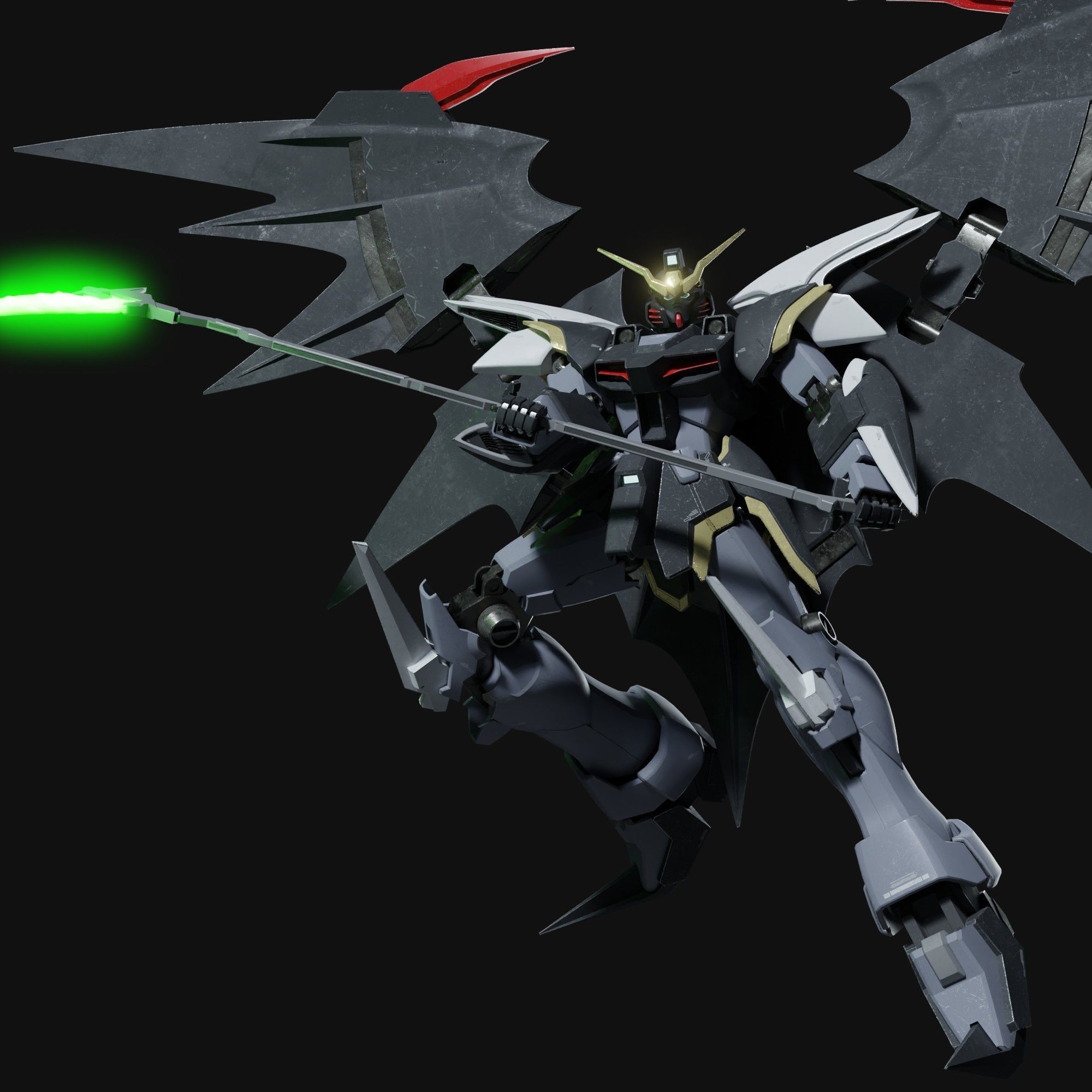 Deathscythe Hell Gundam EW  3D model_14