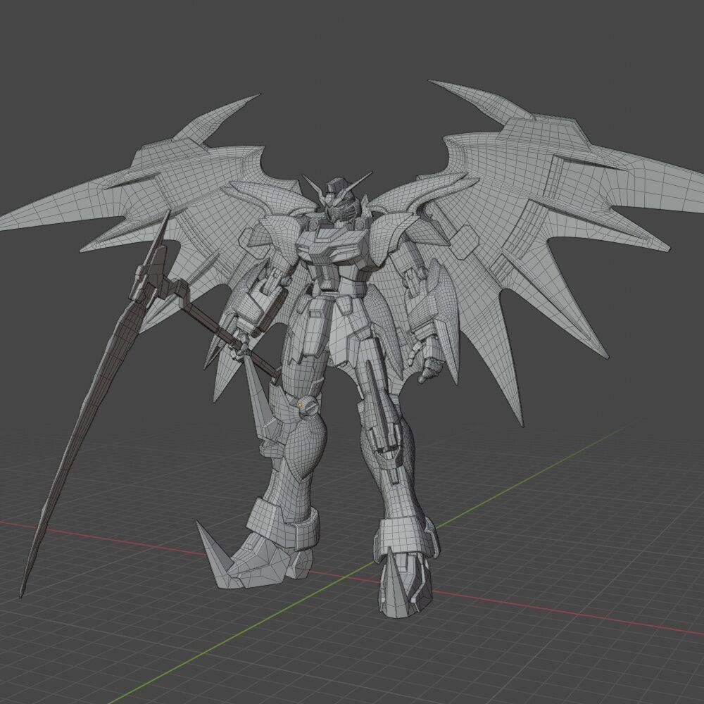 Deathscythe Hell Gundam EW  3D model_16