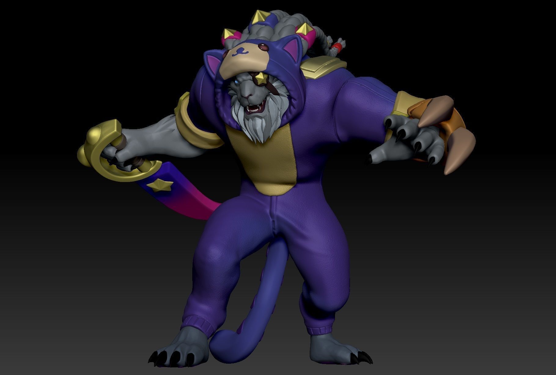 League of Legends Pretty Kitty Rengar 3D print model_2