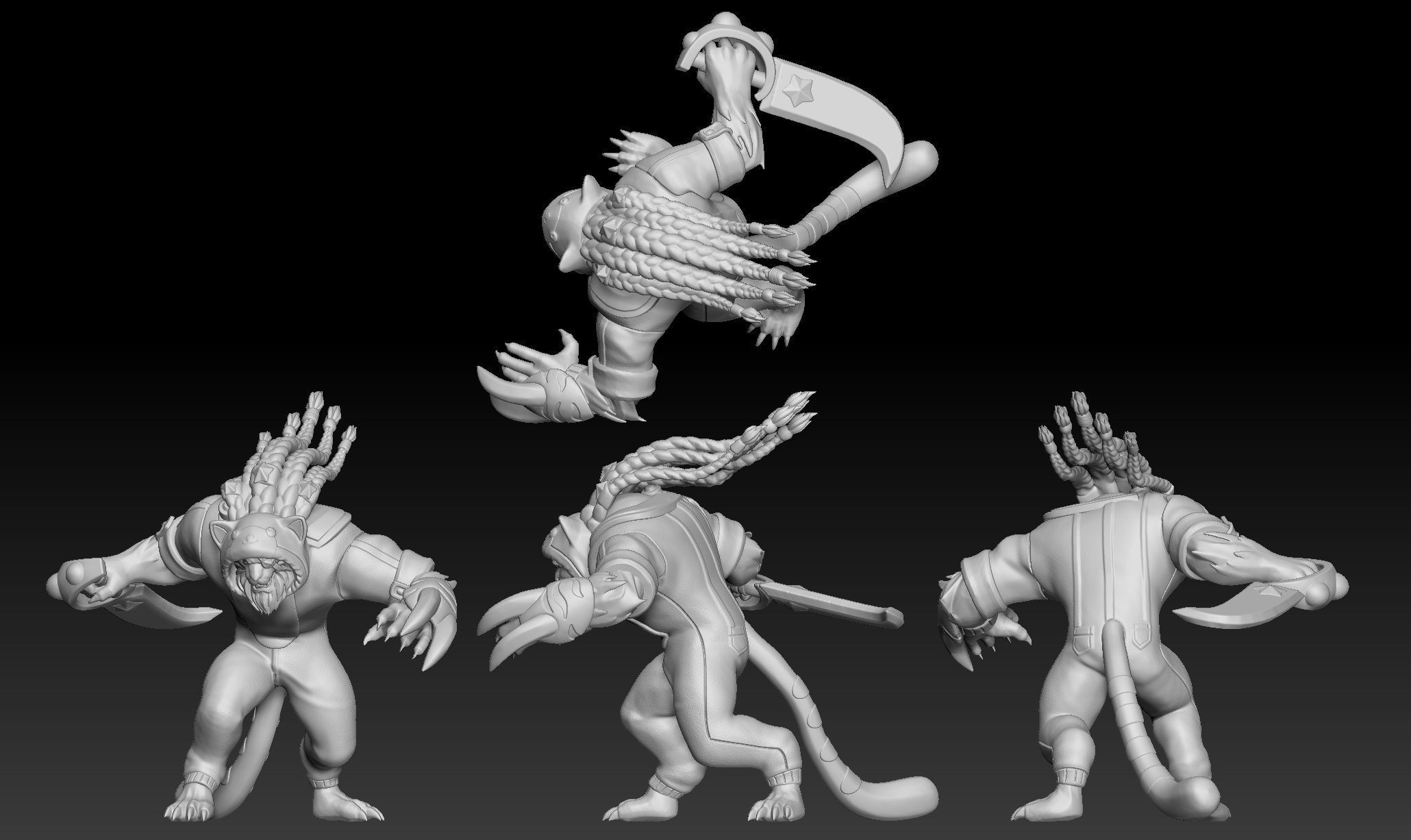 League of Legends Pretty Kitty Rengar 3D print model_6