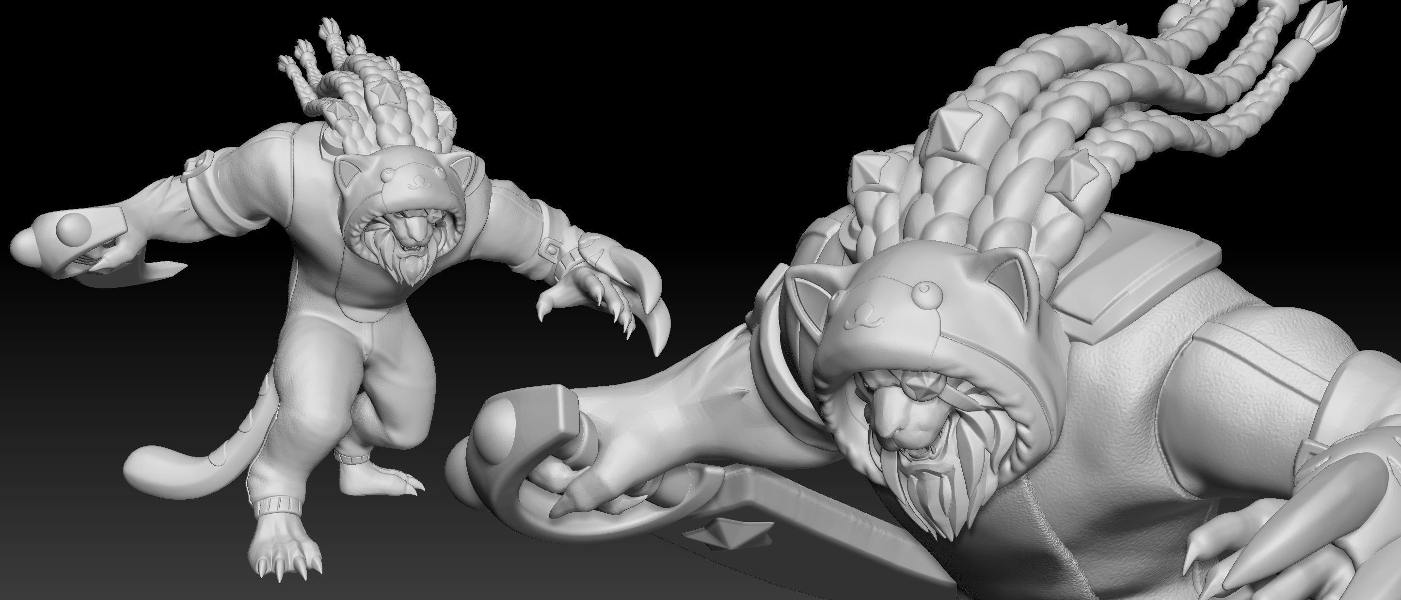 League of Legends Pretty Kitty Rengar 3D print model_4
