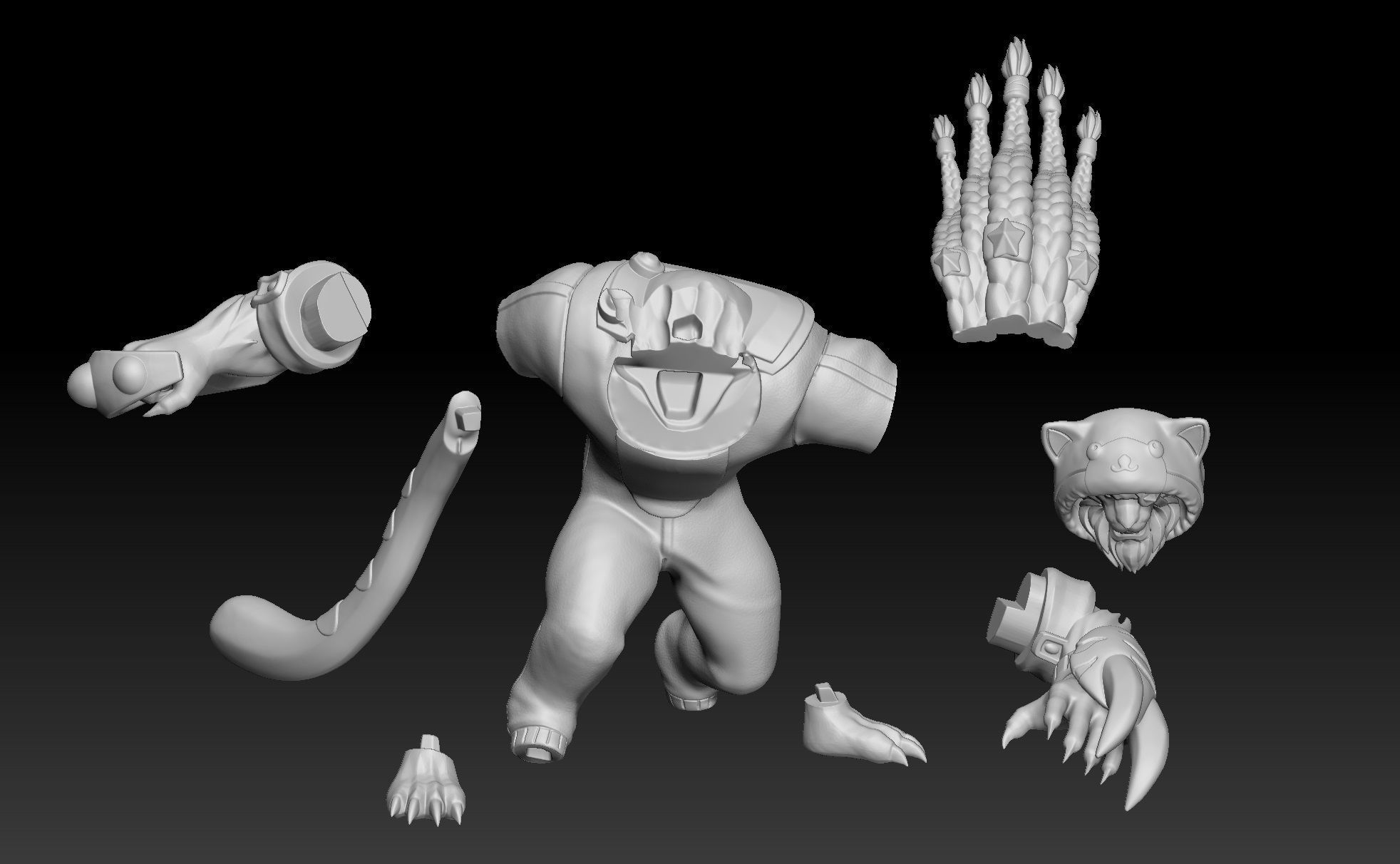 League of Legends Pretty Kitty Rengar 3D print model_7