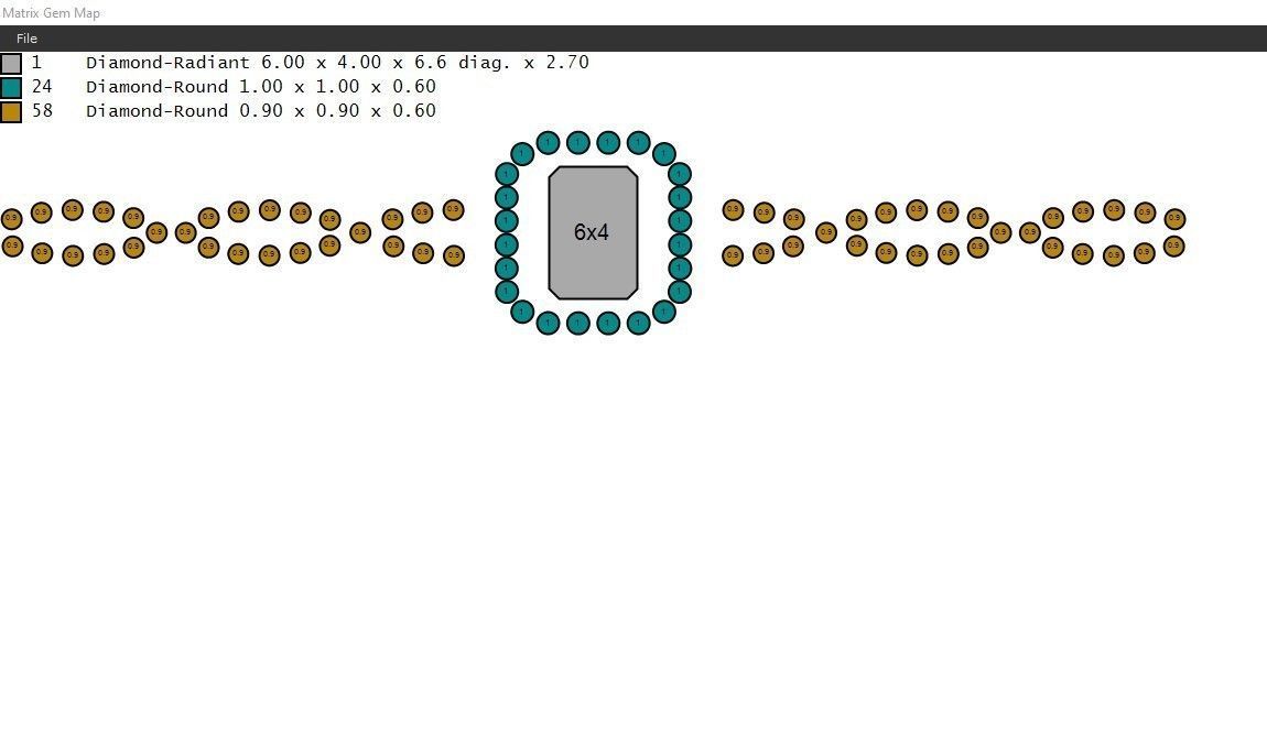 Pack of Emerald baguette rings 50-MWC 3D print model_17