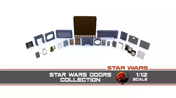 Star Wars Doors collection 1-12 scale Blackseries  