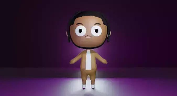 POP SMOKE BOY LOWPOLY HIPHOP CHARACTER CHIBI 