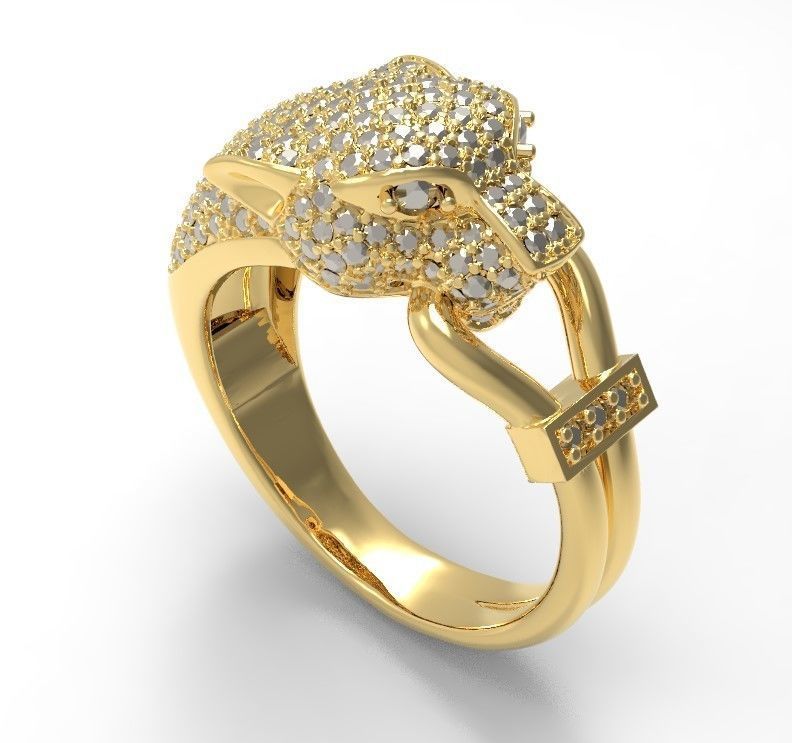 tiger ring 3D print model_3