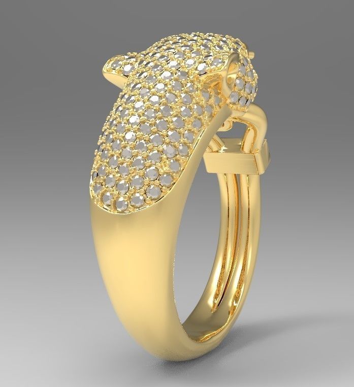tiger ring 3D print model_5