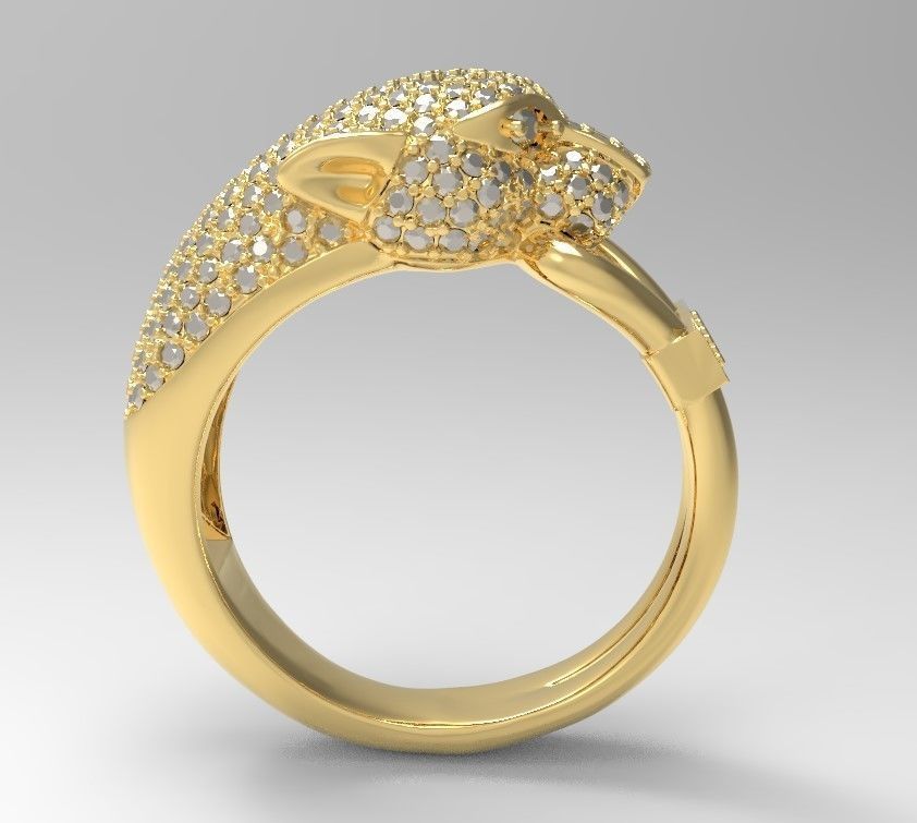 tiger ring 3D print model_2