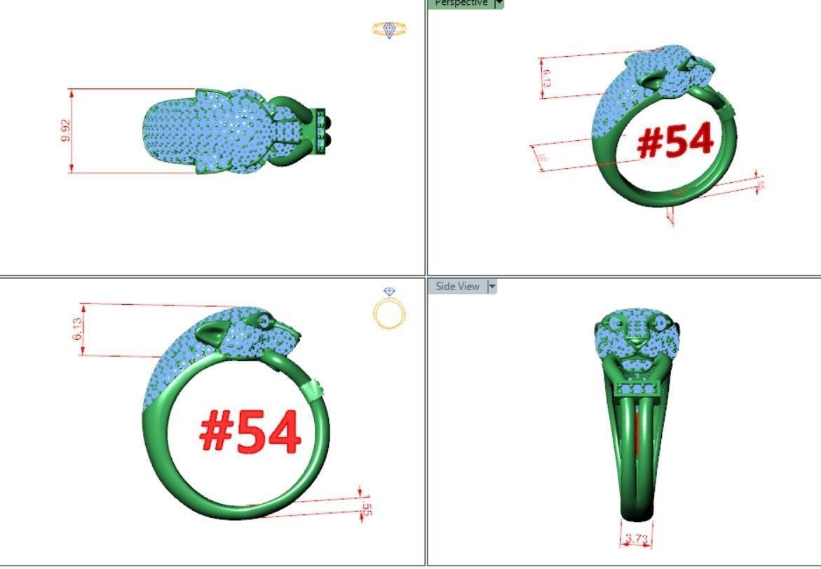 tiger ring 3D print model_7
