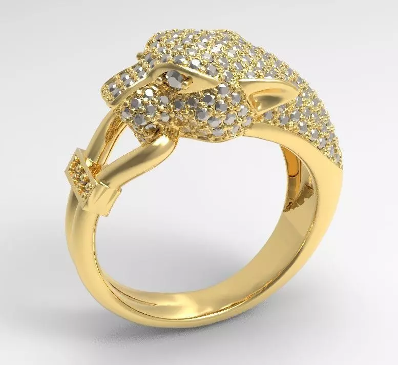 tiger ring 3D print model_0