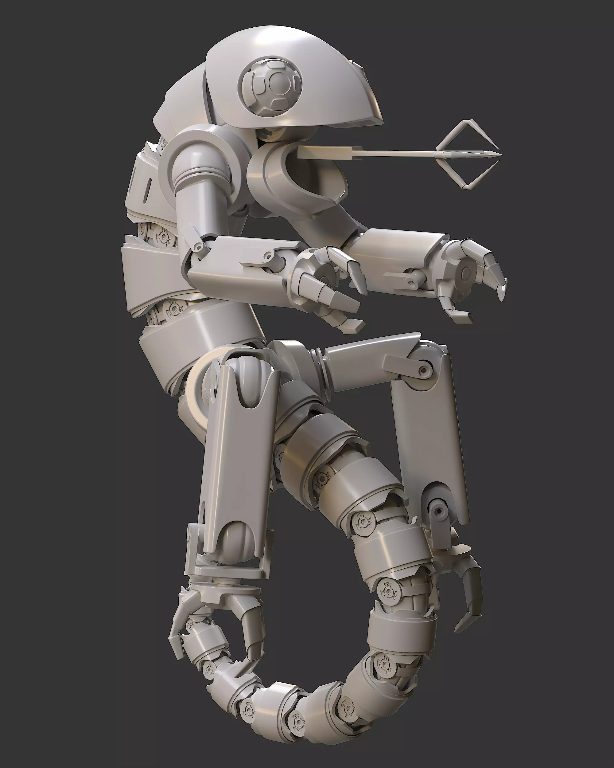 Sci-fi mechanical lizzard 3D model_0