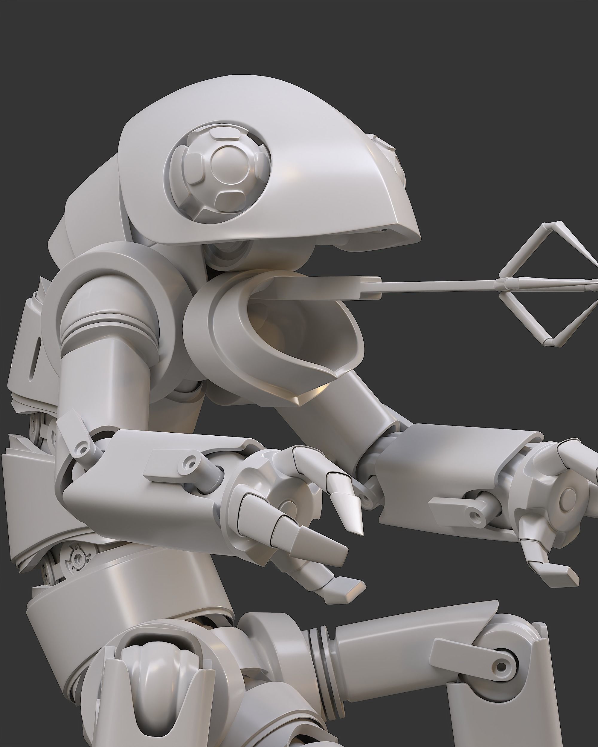 Sci-fi mechanical lizzard 3D model_5