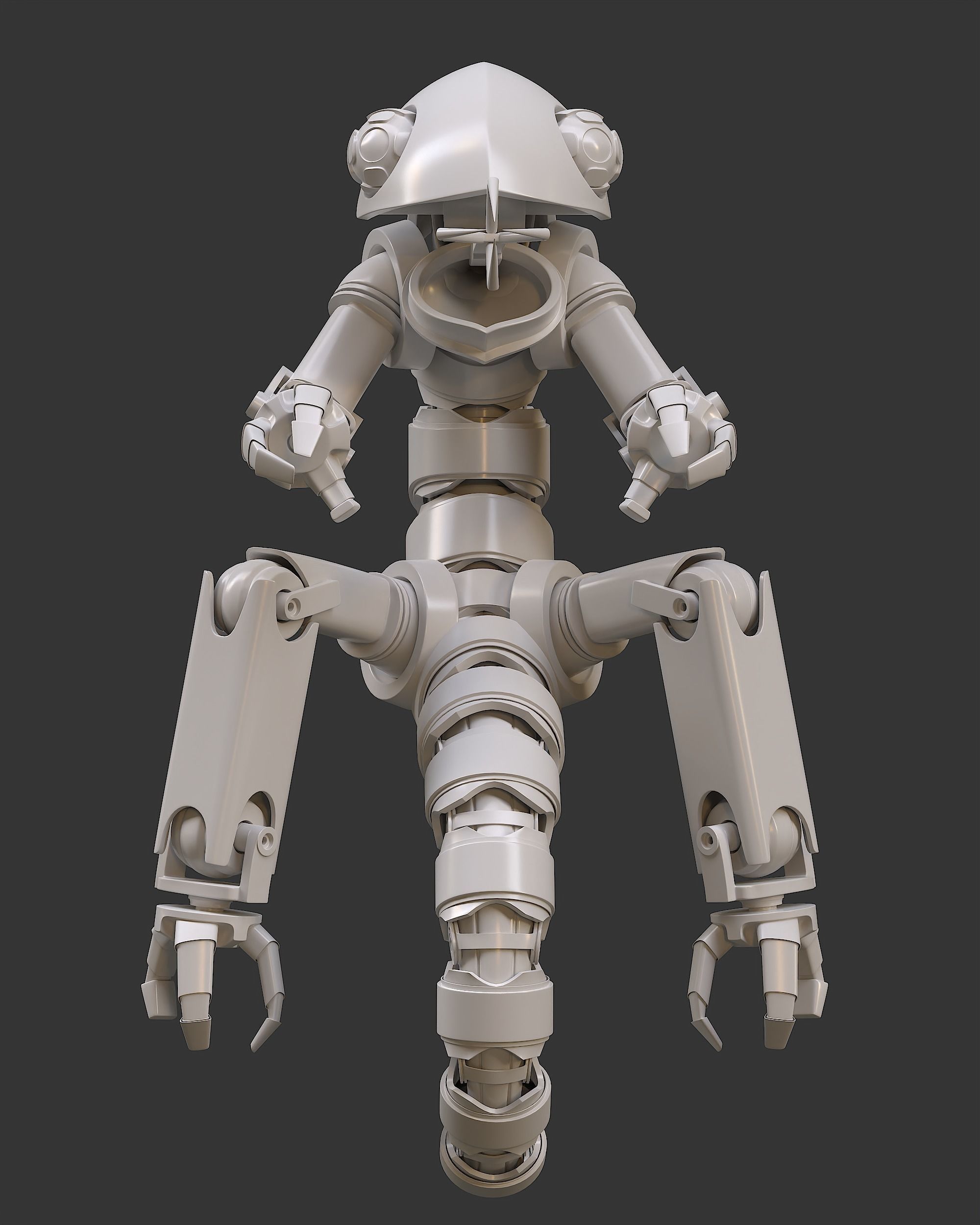 Sci-fi mechanical lizzard 3D model_4