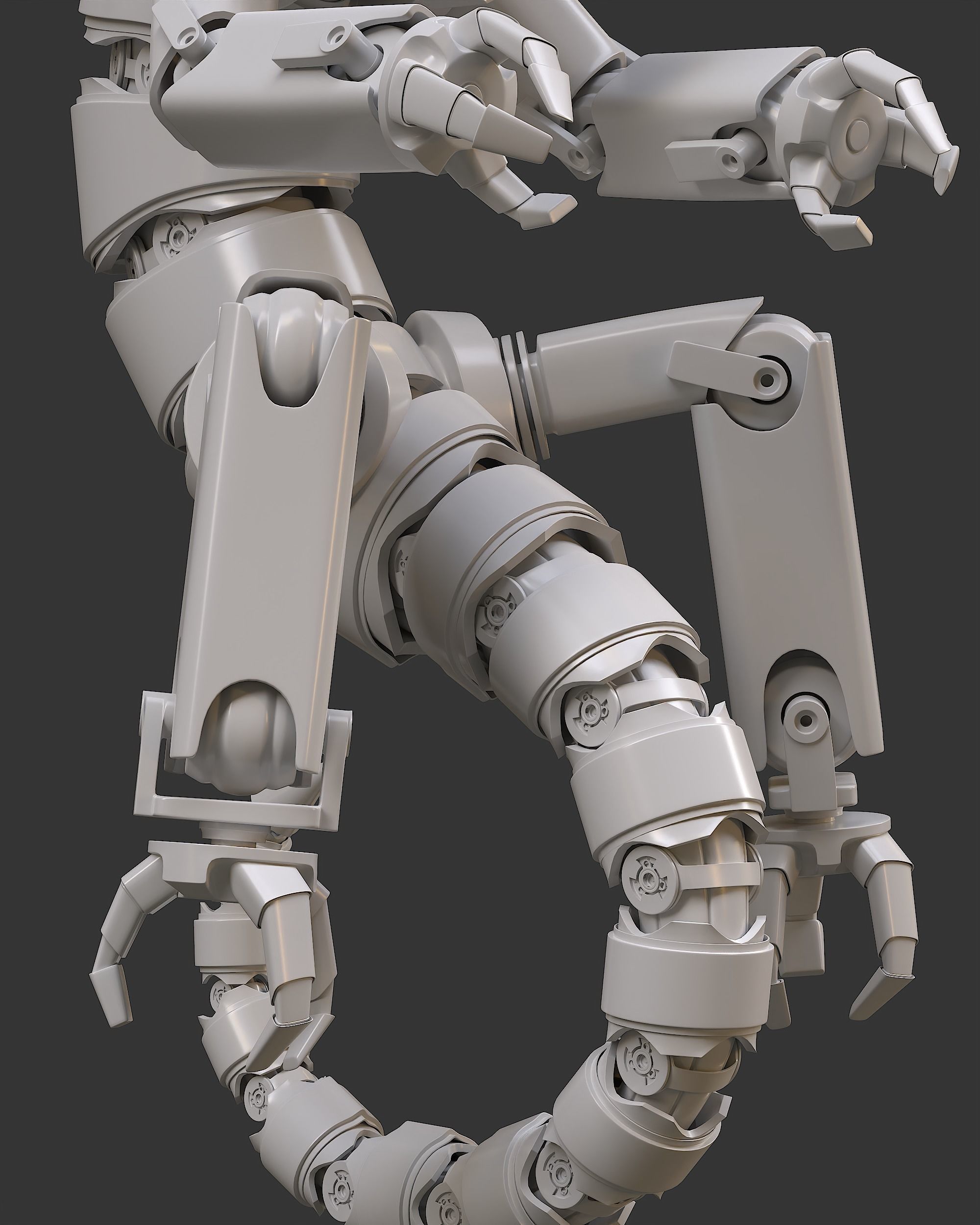 Sci-fi mechanical lizzard 3D model_6