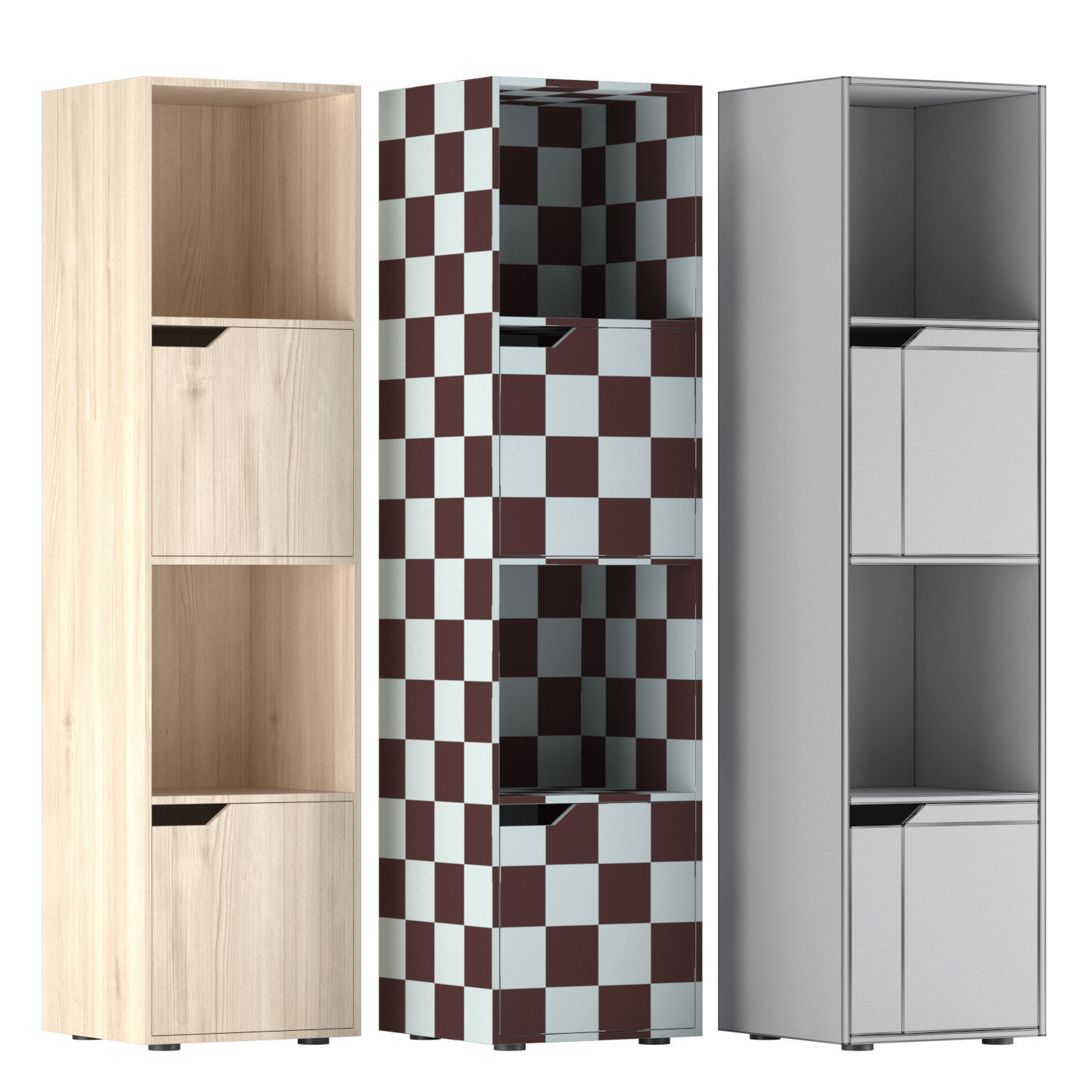 Cube Cupboard Low-poly 3D model_1