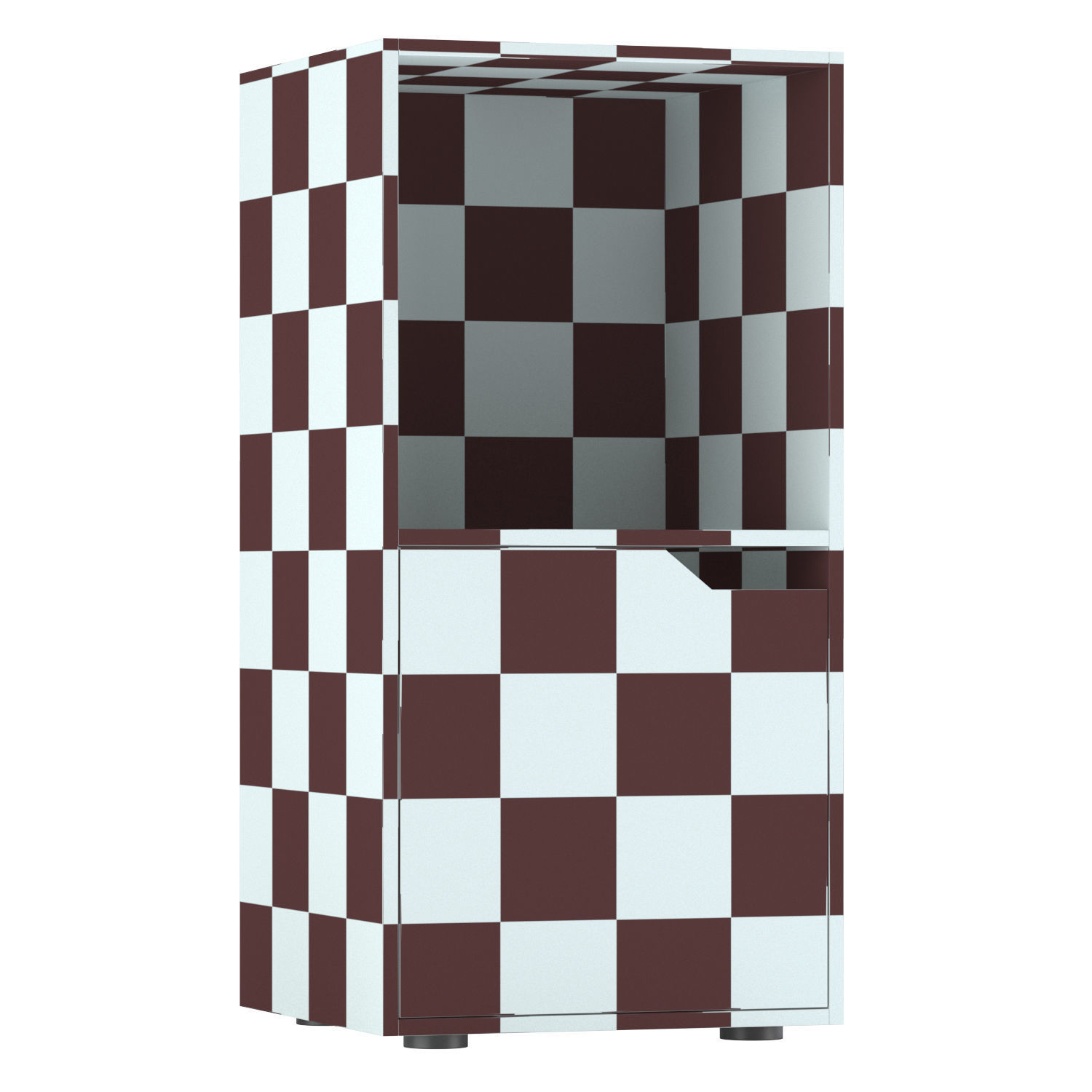 Cube Cupboard Low-poly 3D model_6