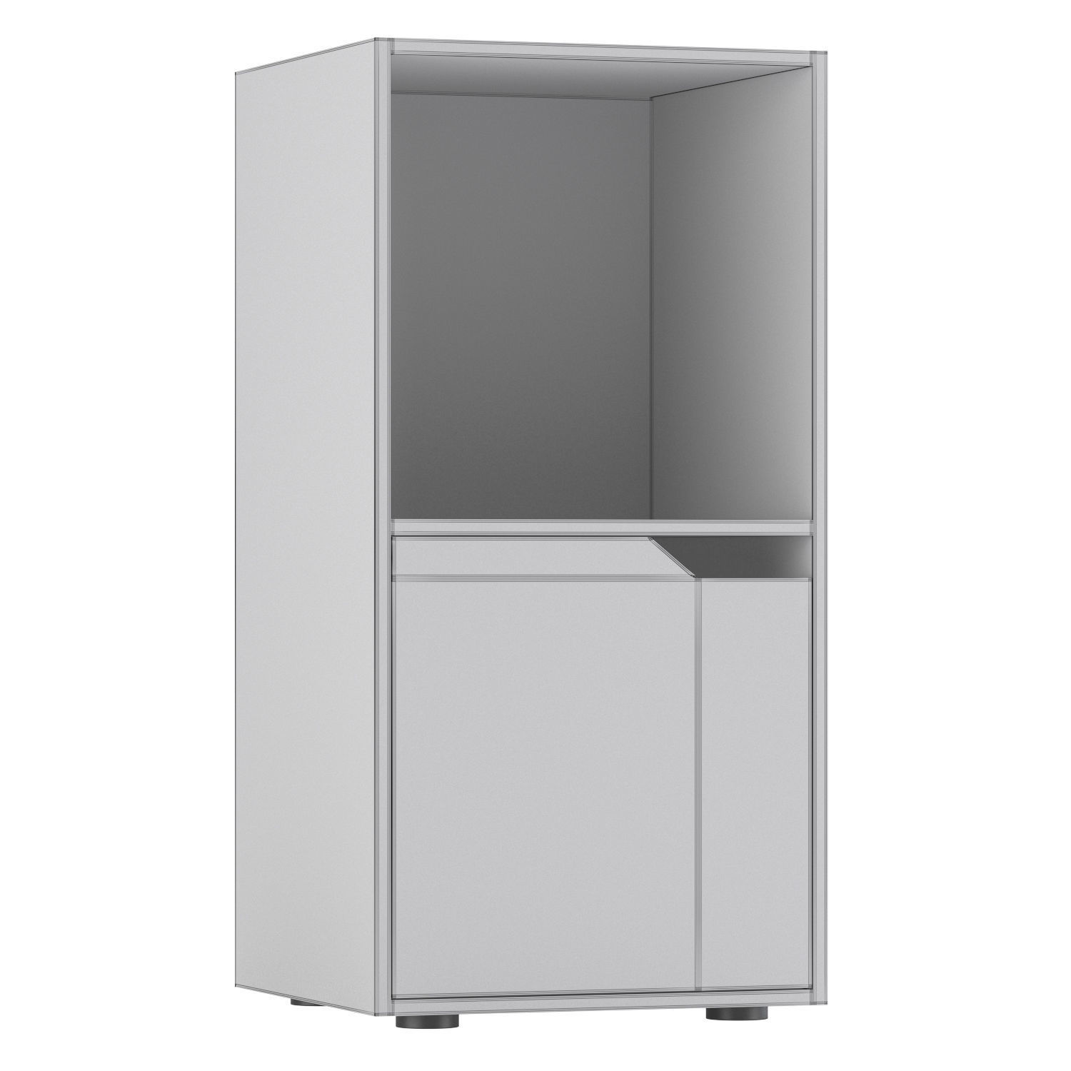 Cube Cupboard Low-poly 3D model_7