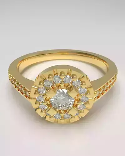 Halo engagement ring