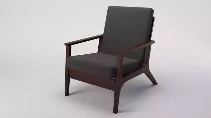Chair wooden with fabric