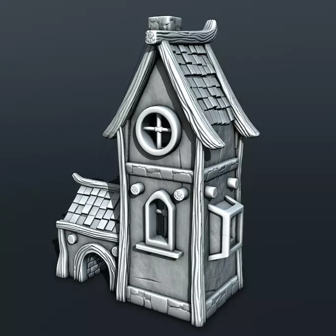 medieval house 3D print model