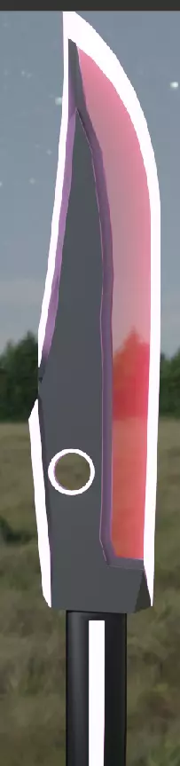 bowie low poly knife Free low-poly 3D model