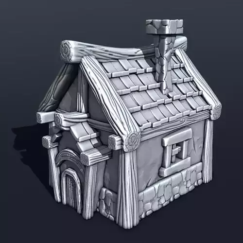 medieval house 3D print model