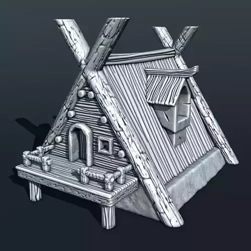 medieval house 3D print model