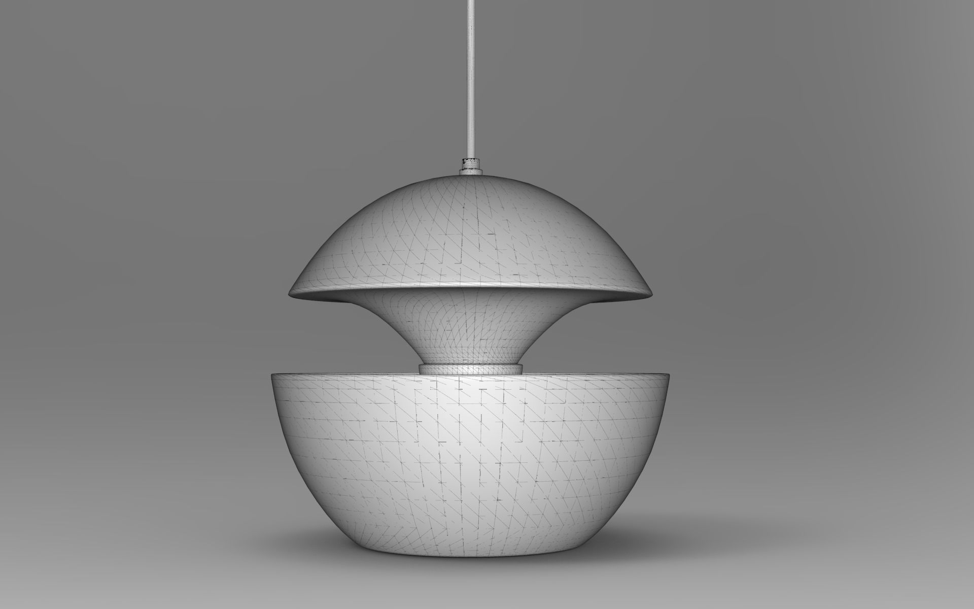 Jellyfish Hanging Lamp Low-poly 3D model_6