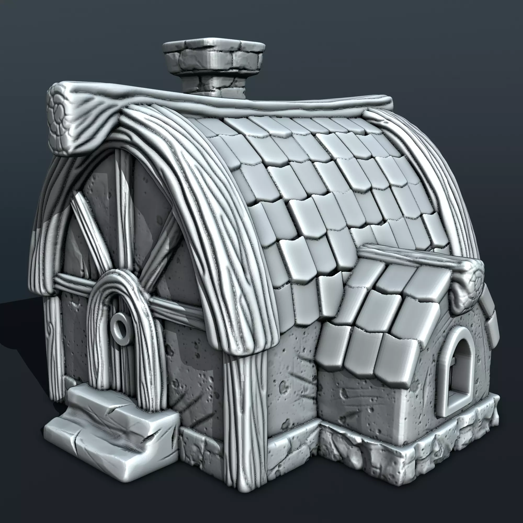 medieval house 3D print model