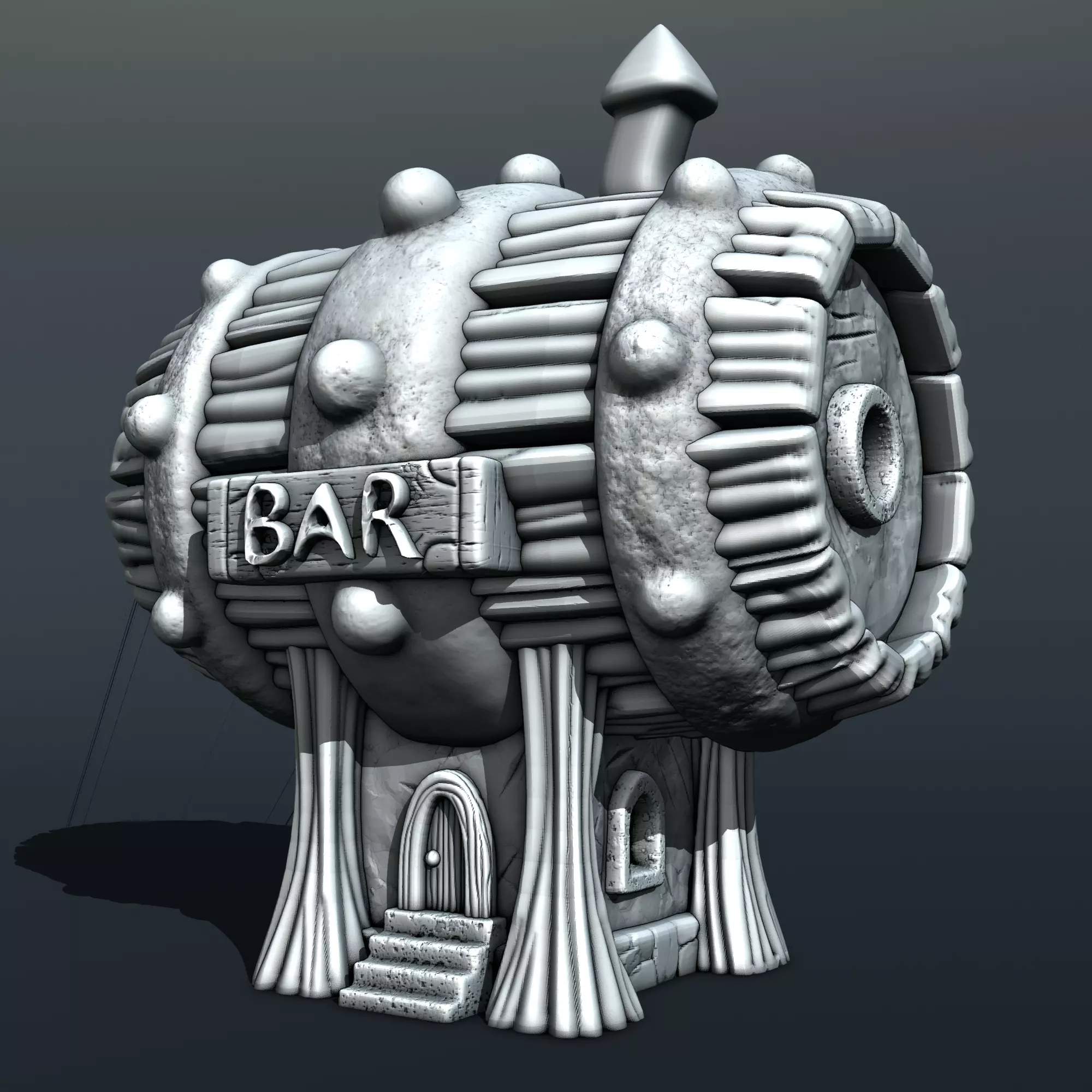 medieval house 3D print model