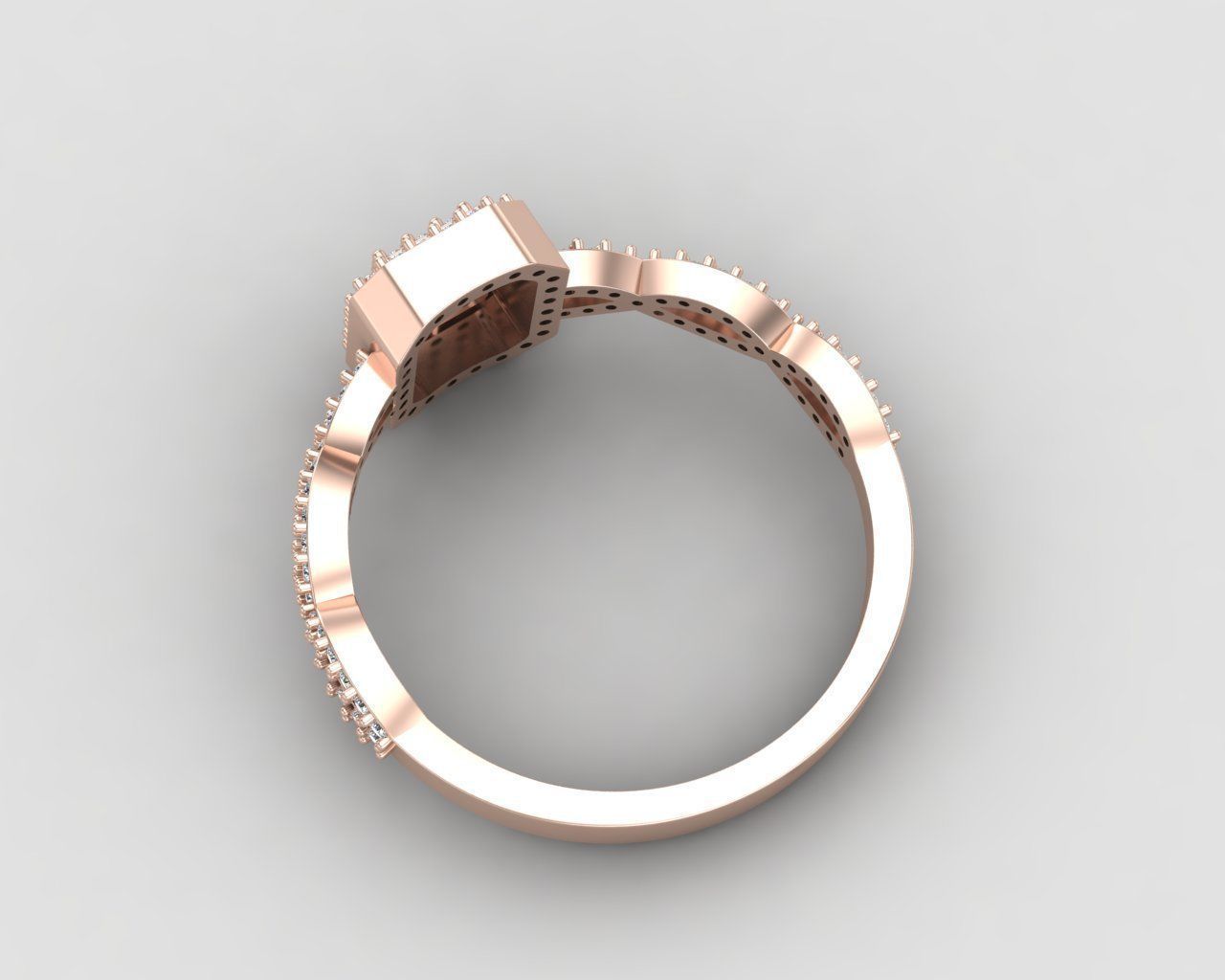 Pack of Emerald baguette rings 52-MWC 3D print model_8