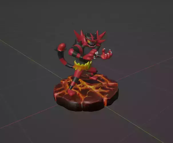 Incineroar pokemon 3D print model