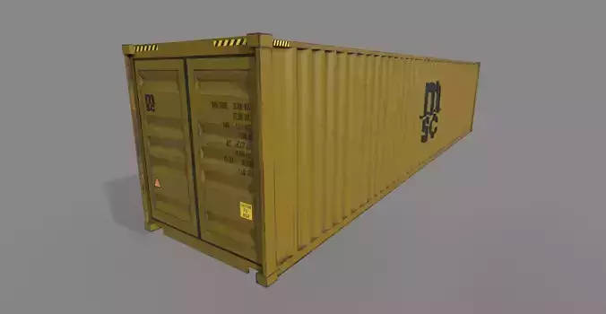 Low-Poly Painted Container