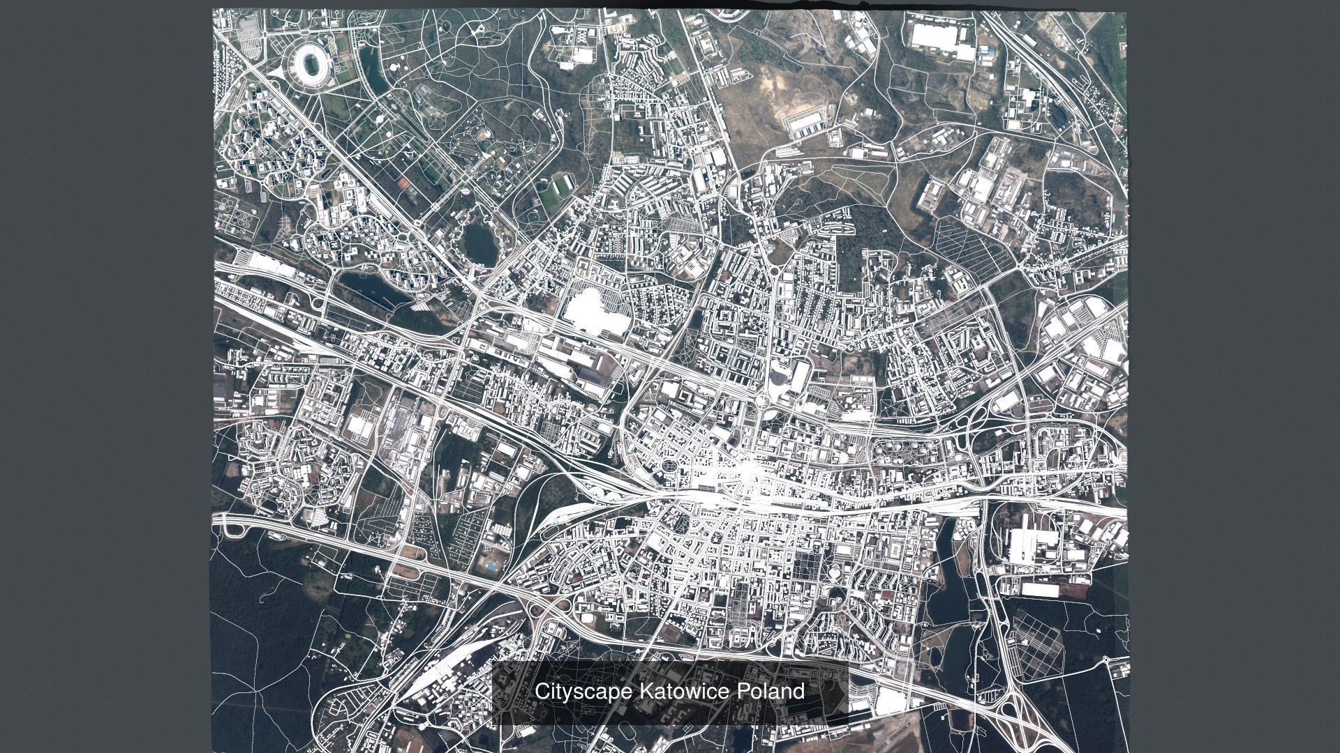 6 cityscapes of Poland and National Stadium Warsaw 3D Model Collection_14