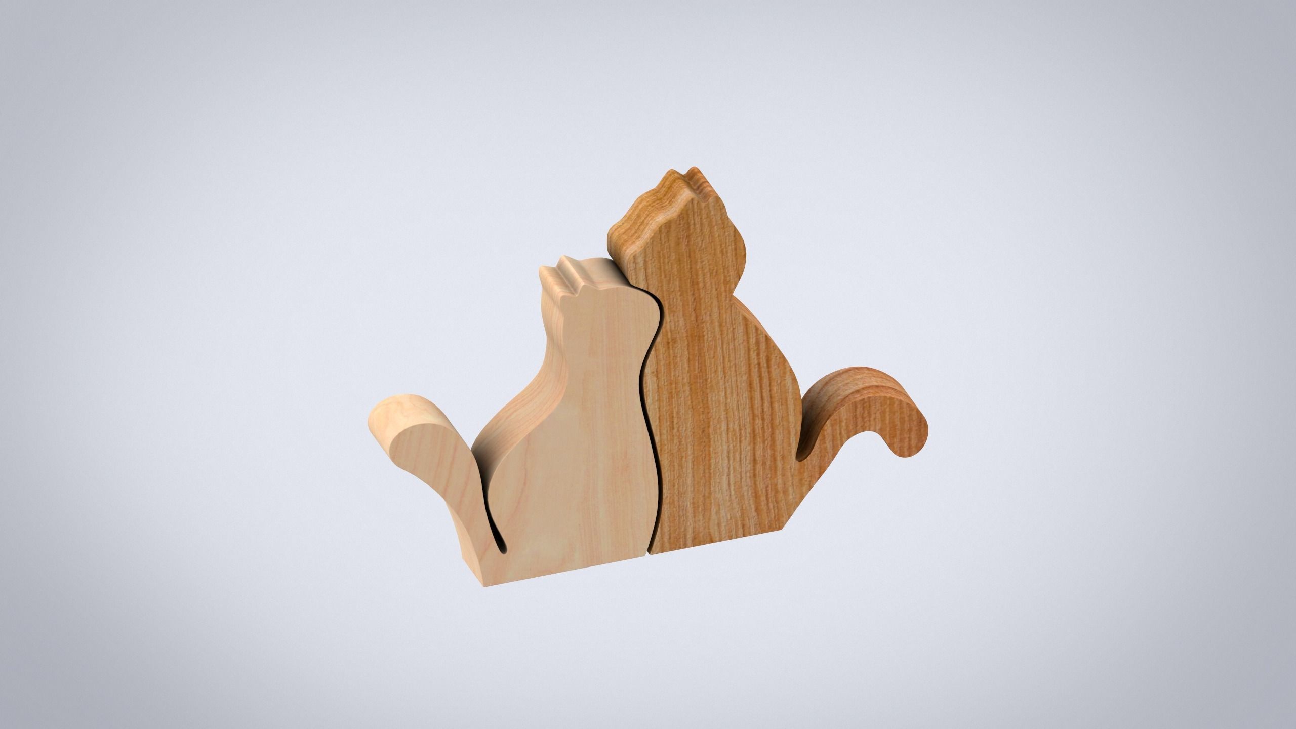 Decor cats in love 3D print 3D print model_4