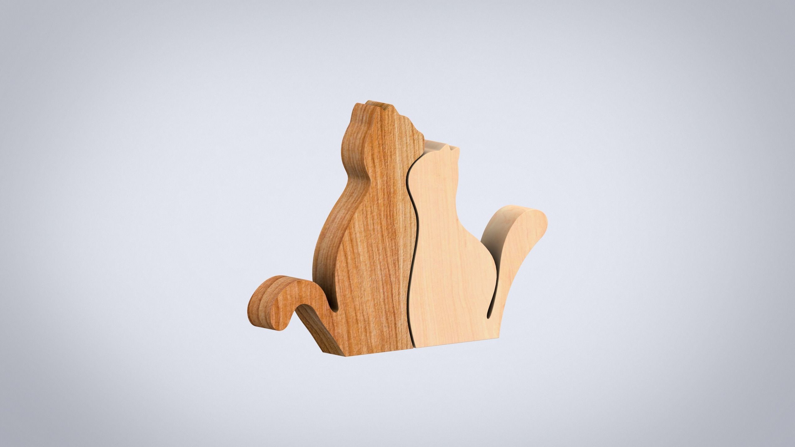 Decor cats in love 3D print 3D print model_3