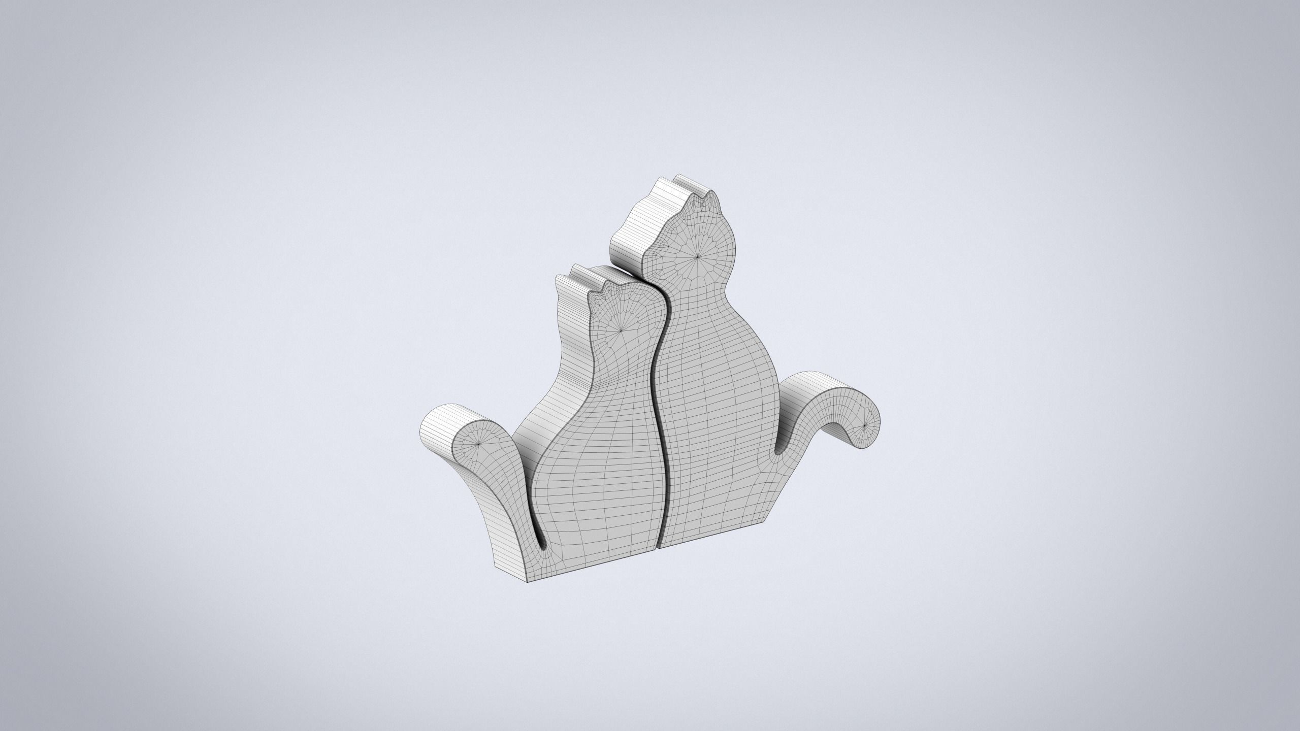 Decor cats in love 3D print 3D print model_8