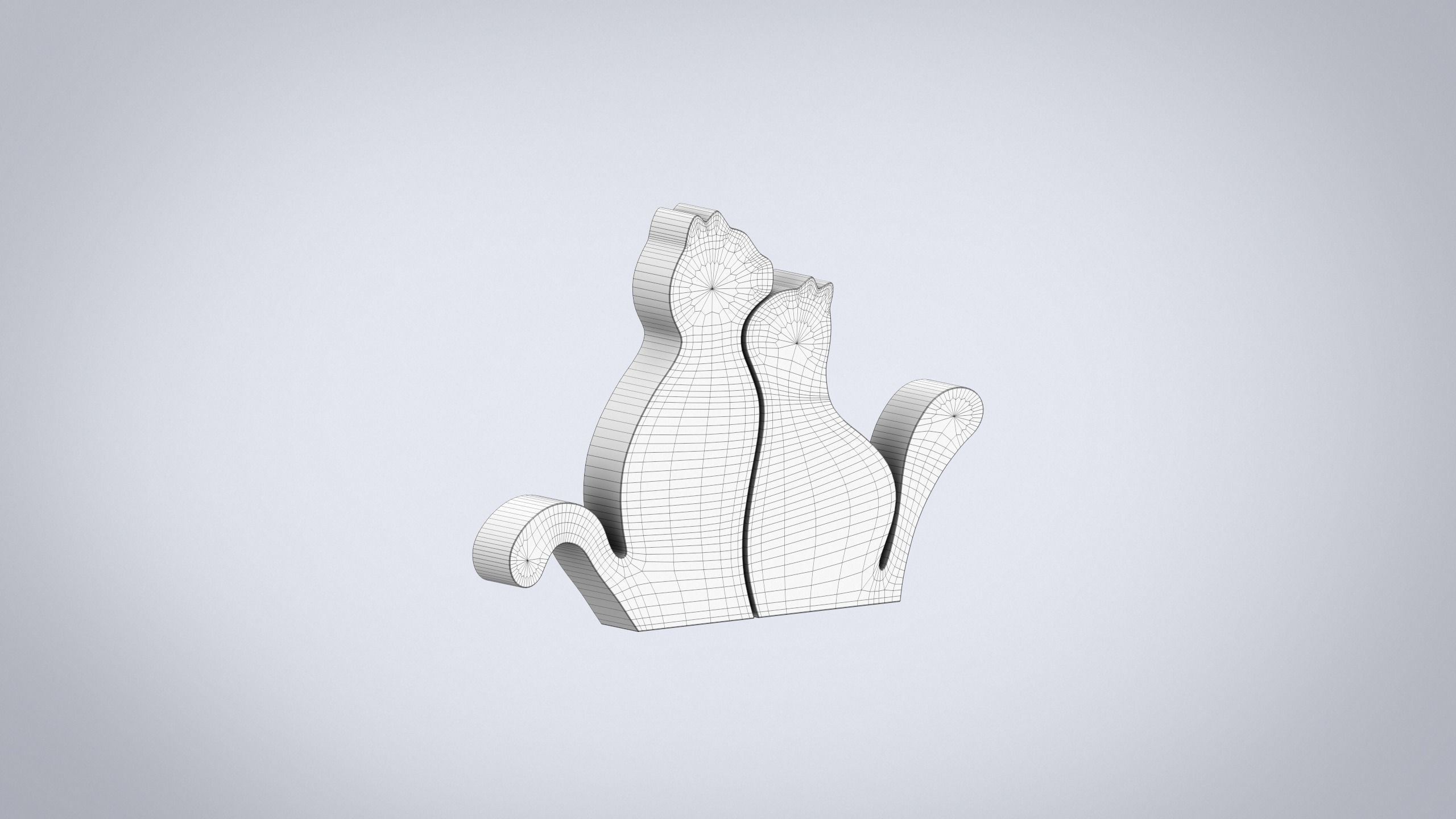 Decor cats in love 3D print 3D print model_9