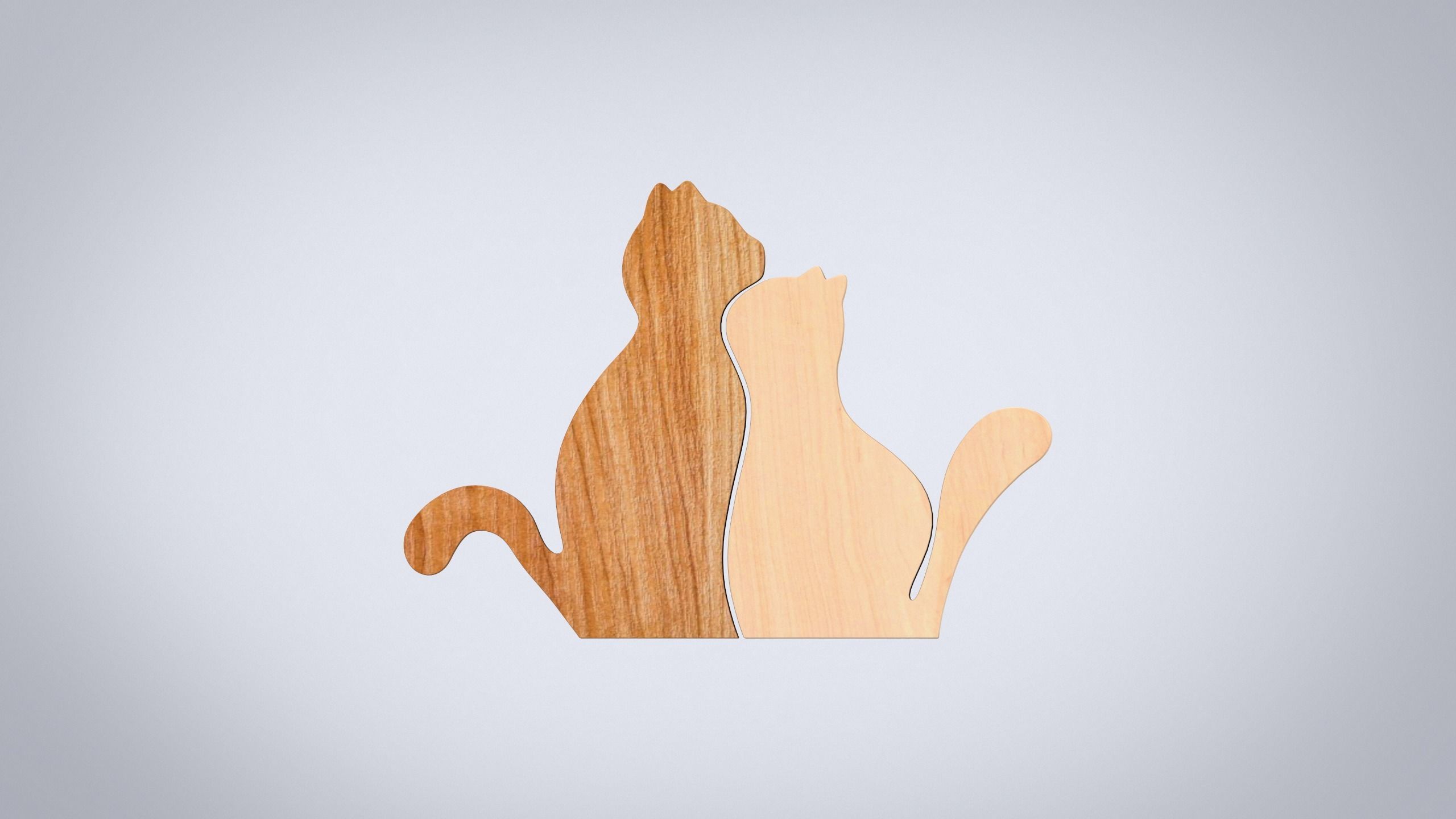 Decor cats in love 3D print 3D print model_1