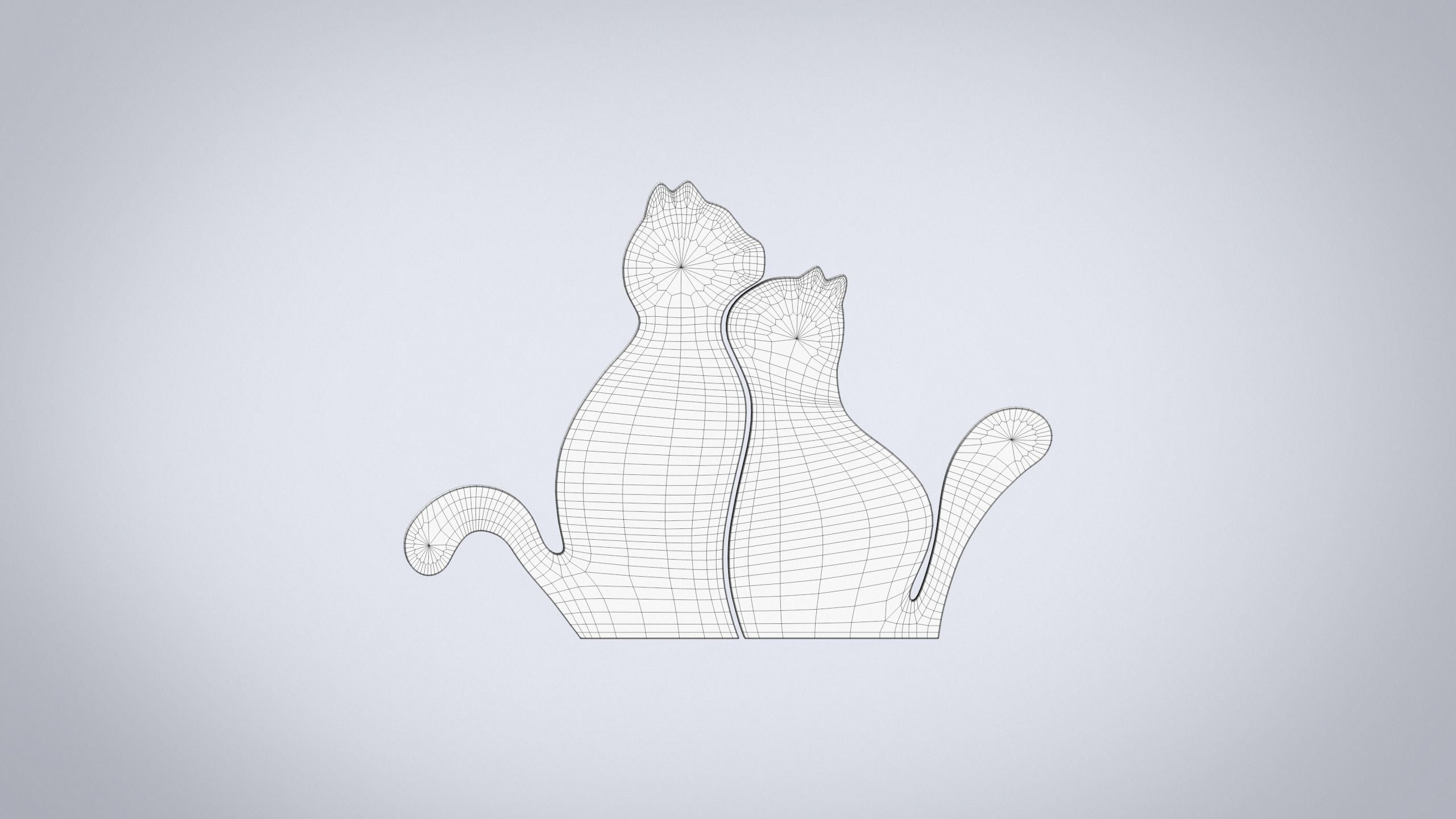 Decor cats in love 3D print 3D print model_2