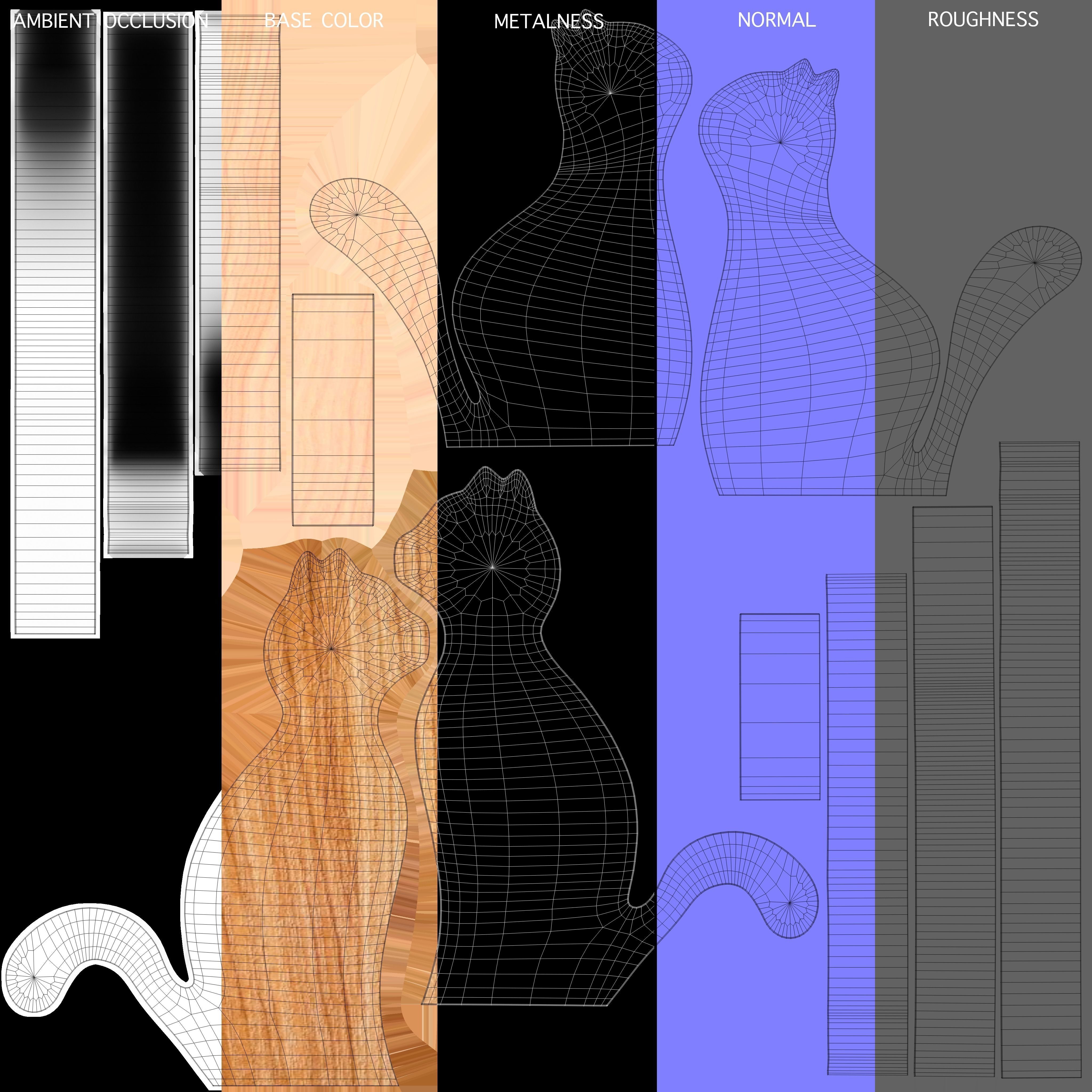 Decor cats in love 3D print 3D print model_10